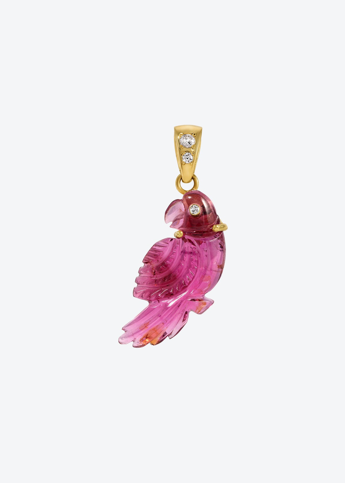 Parrot Pendant in Pink Tourmaline