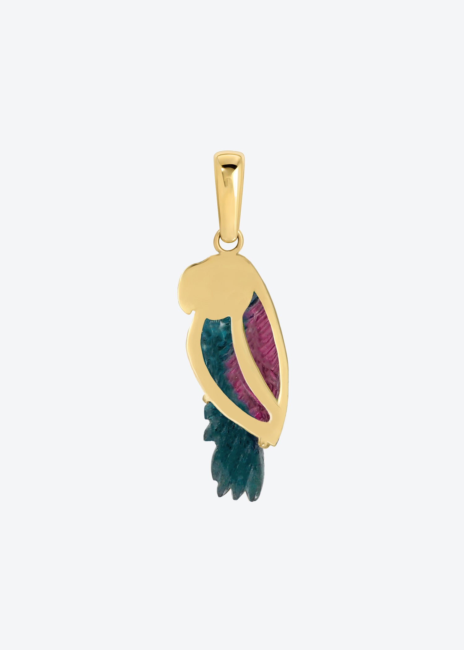 Bicolor Parrot Pendant with Marquis Diamonds