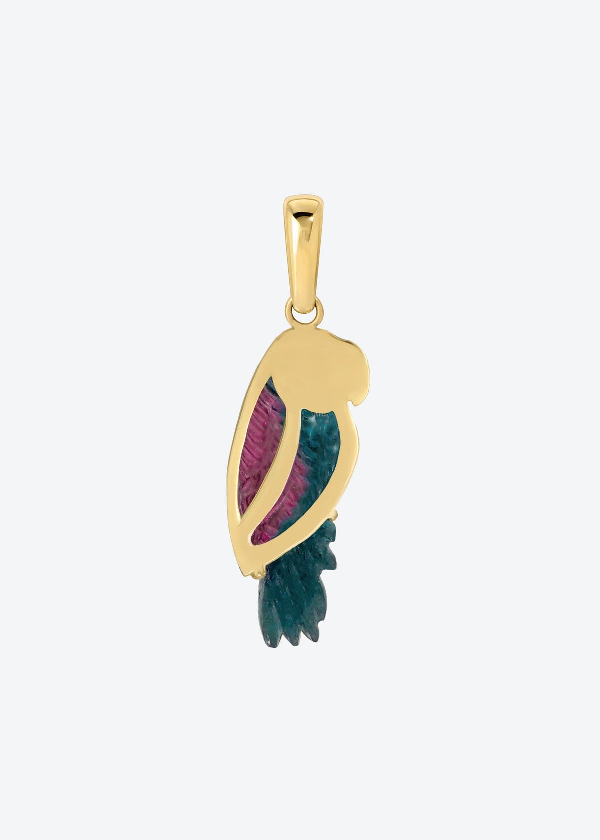 Bicolor Parrot Pendant with Marquis Diamonds