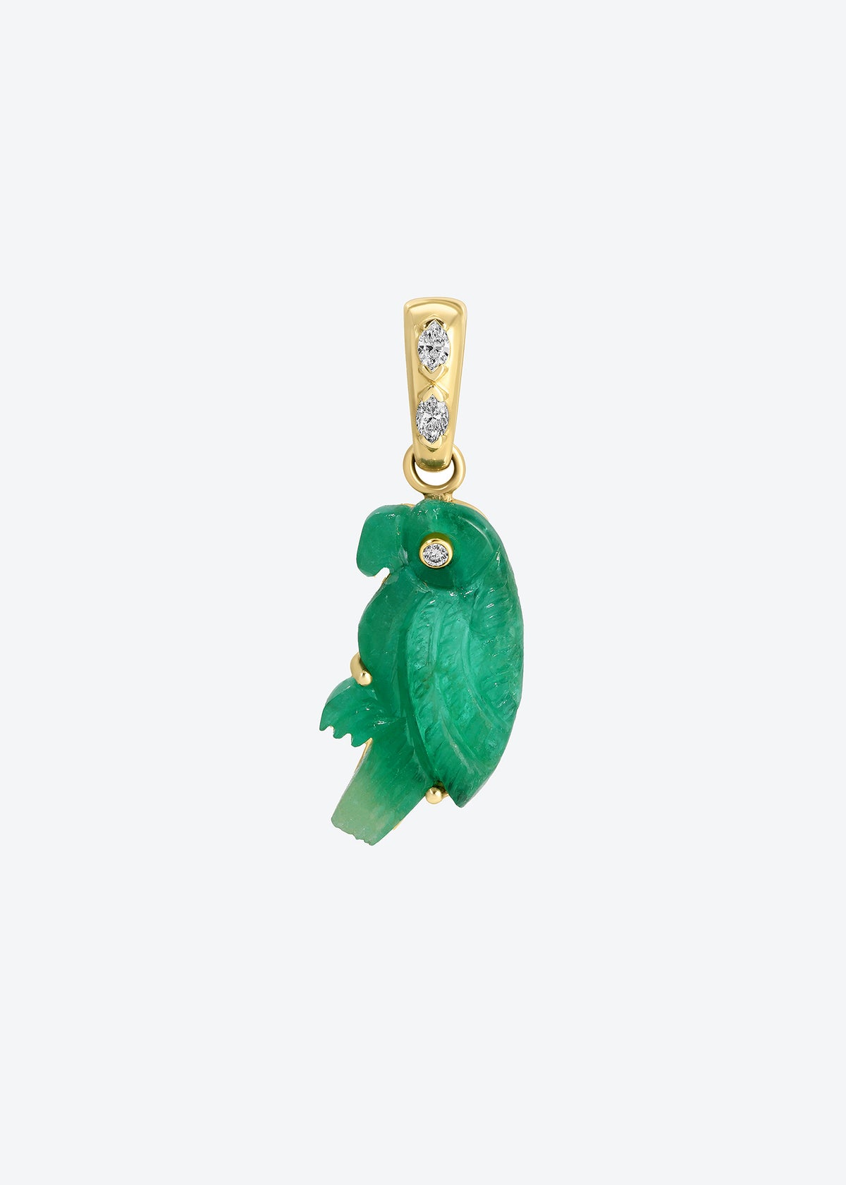 Parrot Pendant in Emerald
