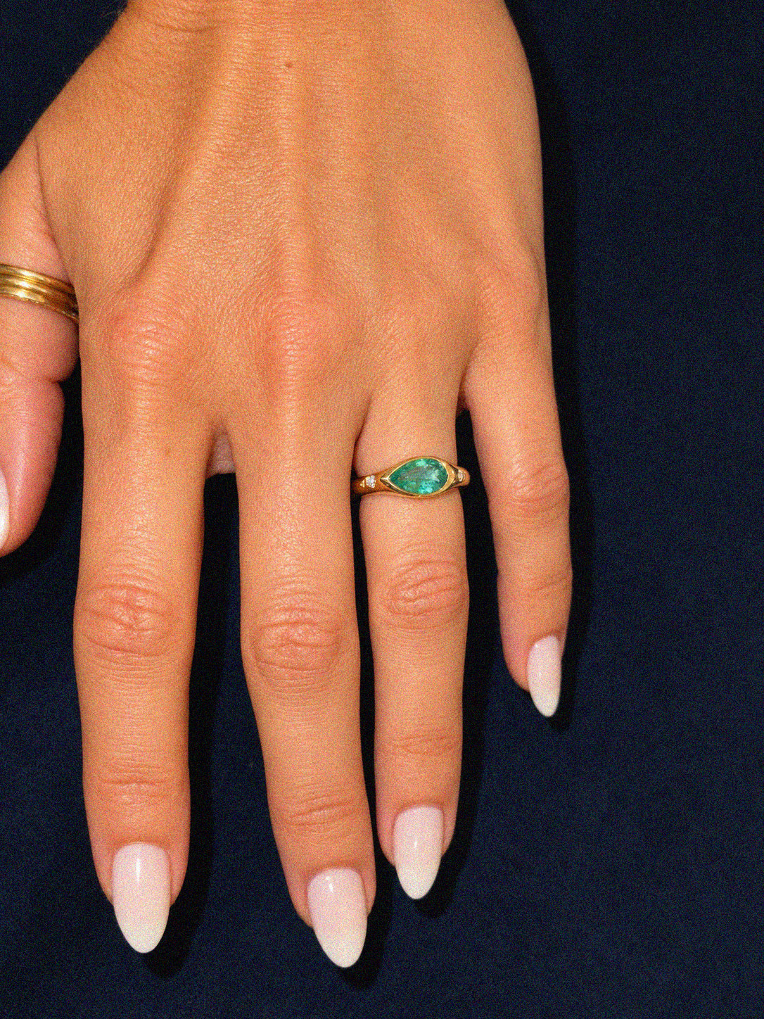 Shooting Star Emerald Ring