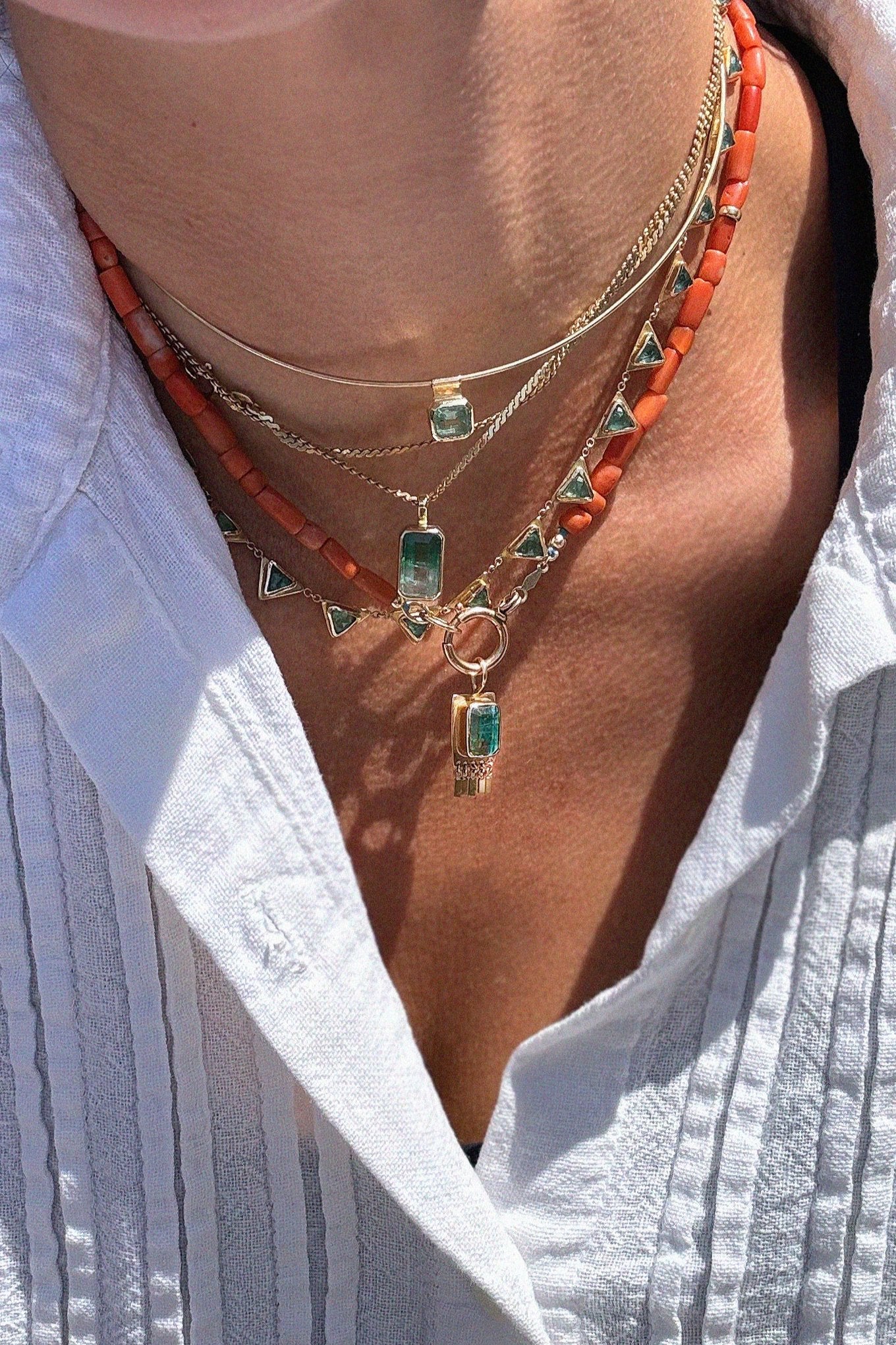 Oculus Pendant in Blue Tourmaline