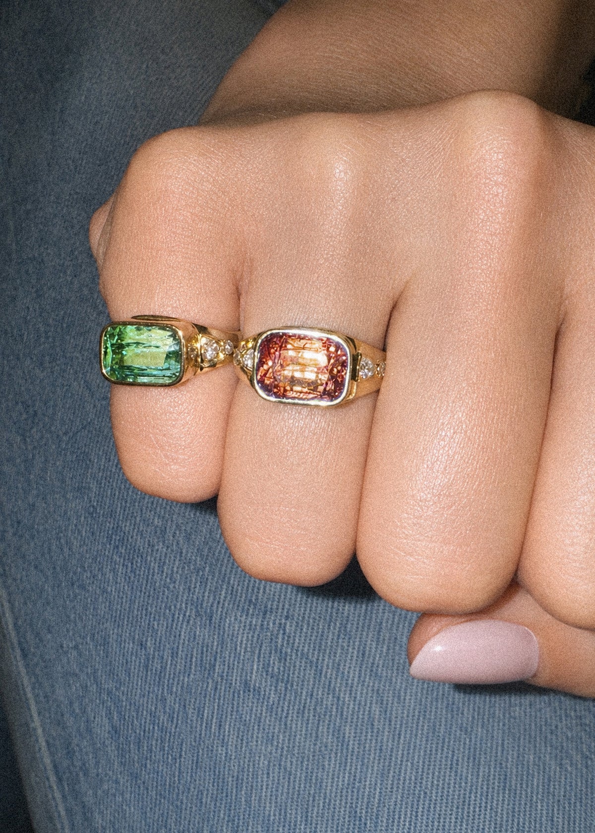 Peach Gemstone Ring