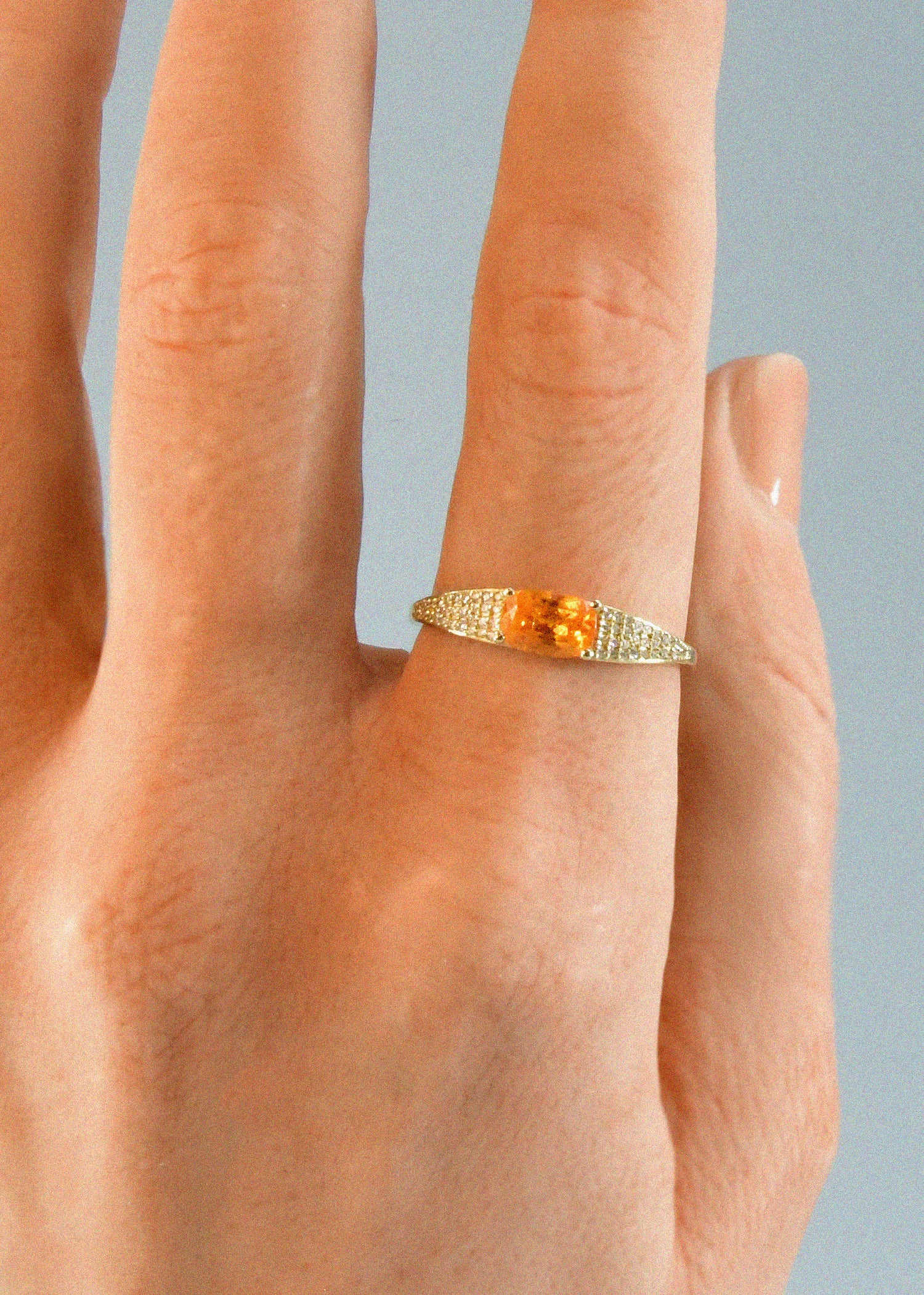 Eye Candy Ring in Orange Garnet