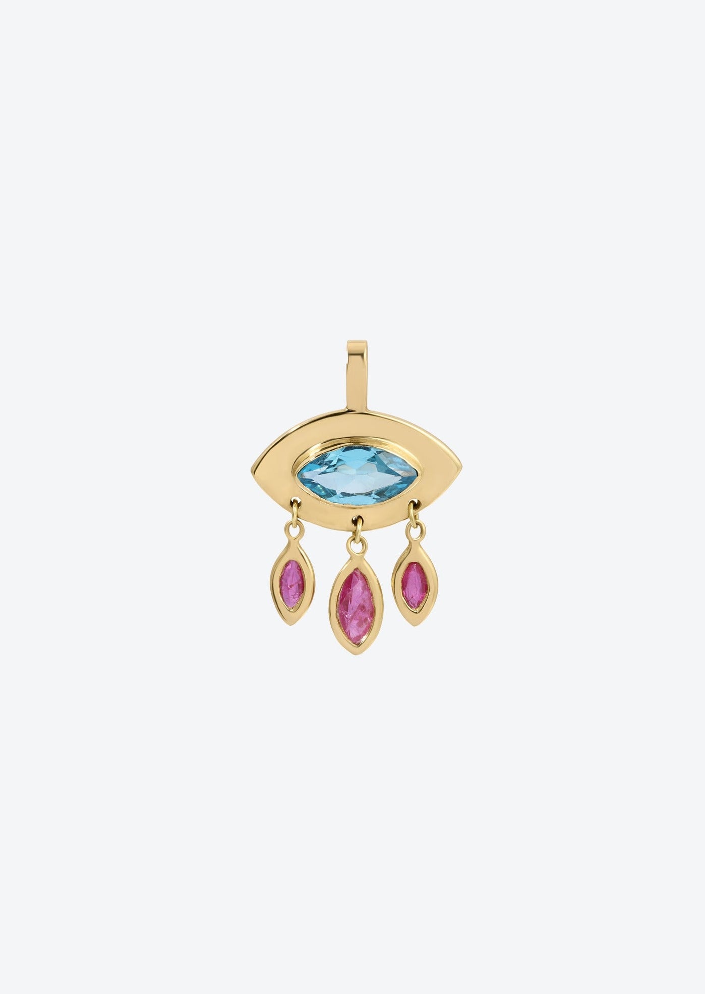 Evil Eye Pendant with Topaz Jewelry | Christina Magdolna