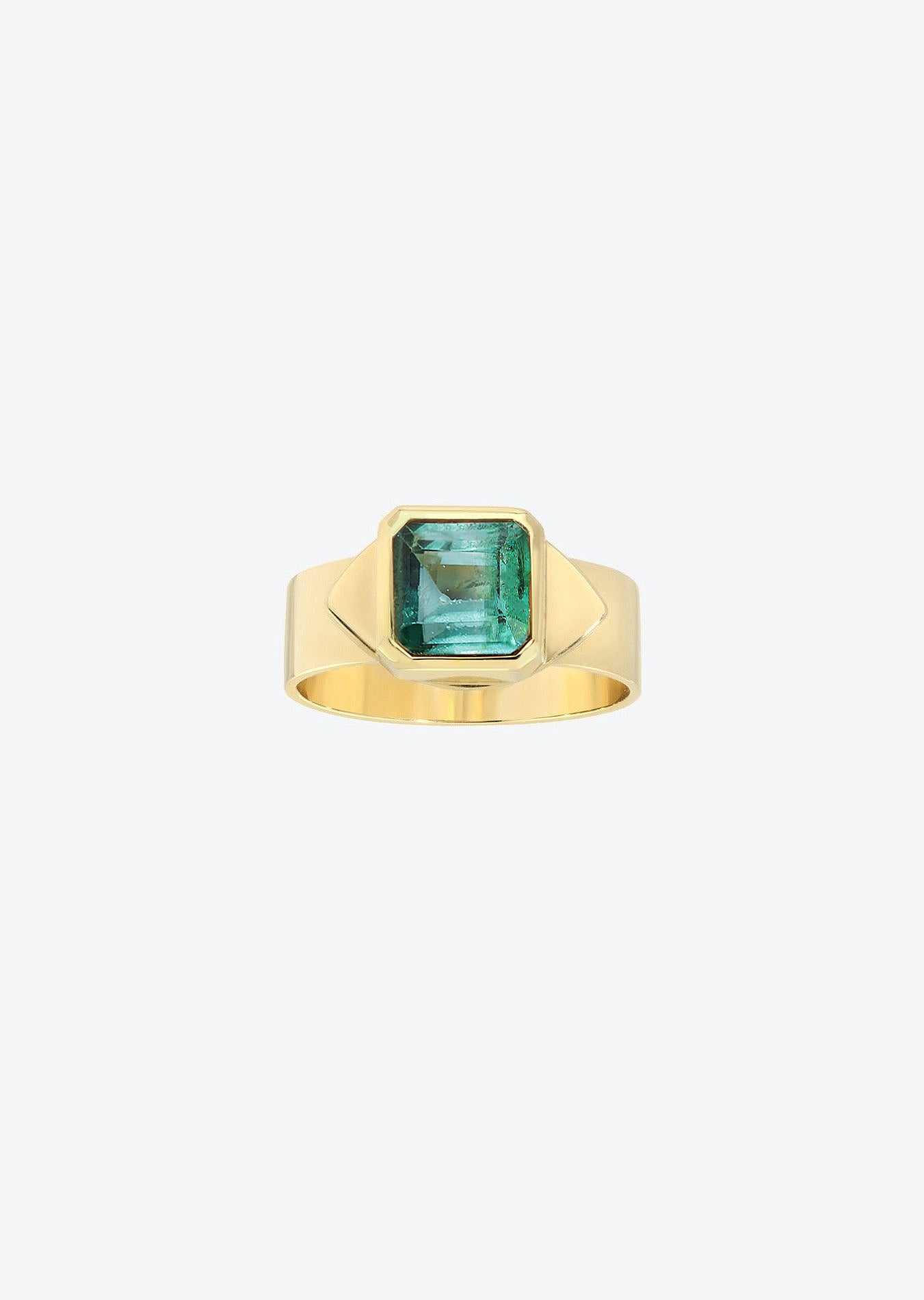 Eye Ring in Blue Green Tourmaline