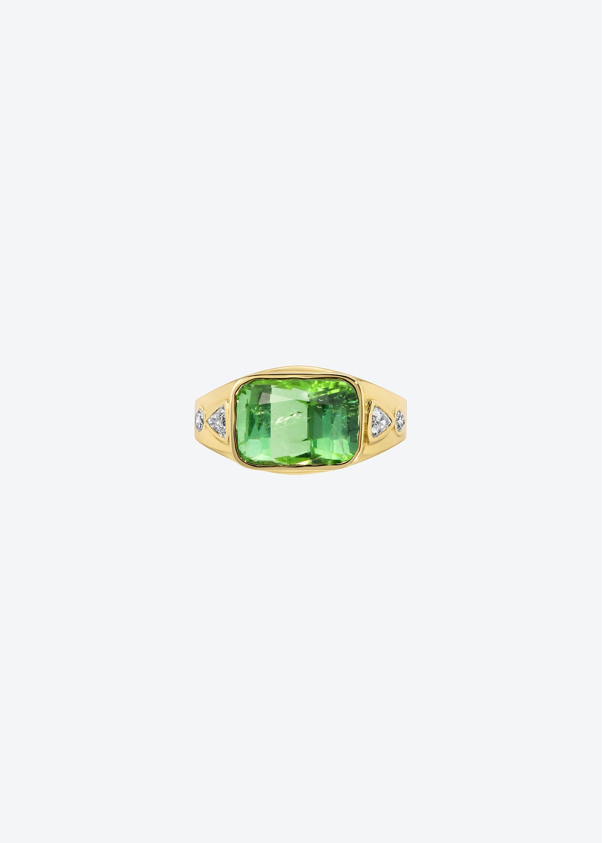 Chrome Gemstone Pinky Ring