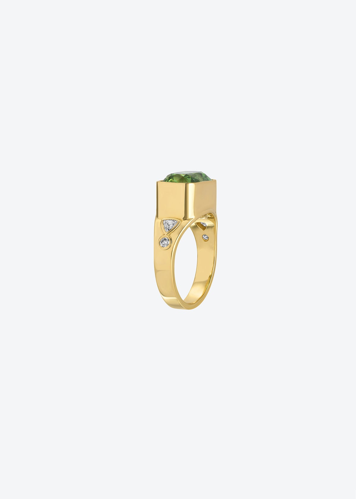 Green Gemstone Pinky Ring