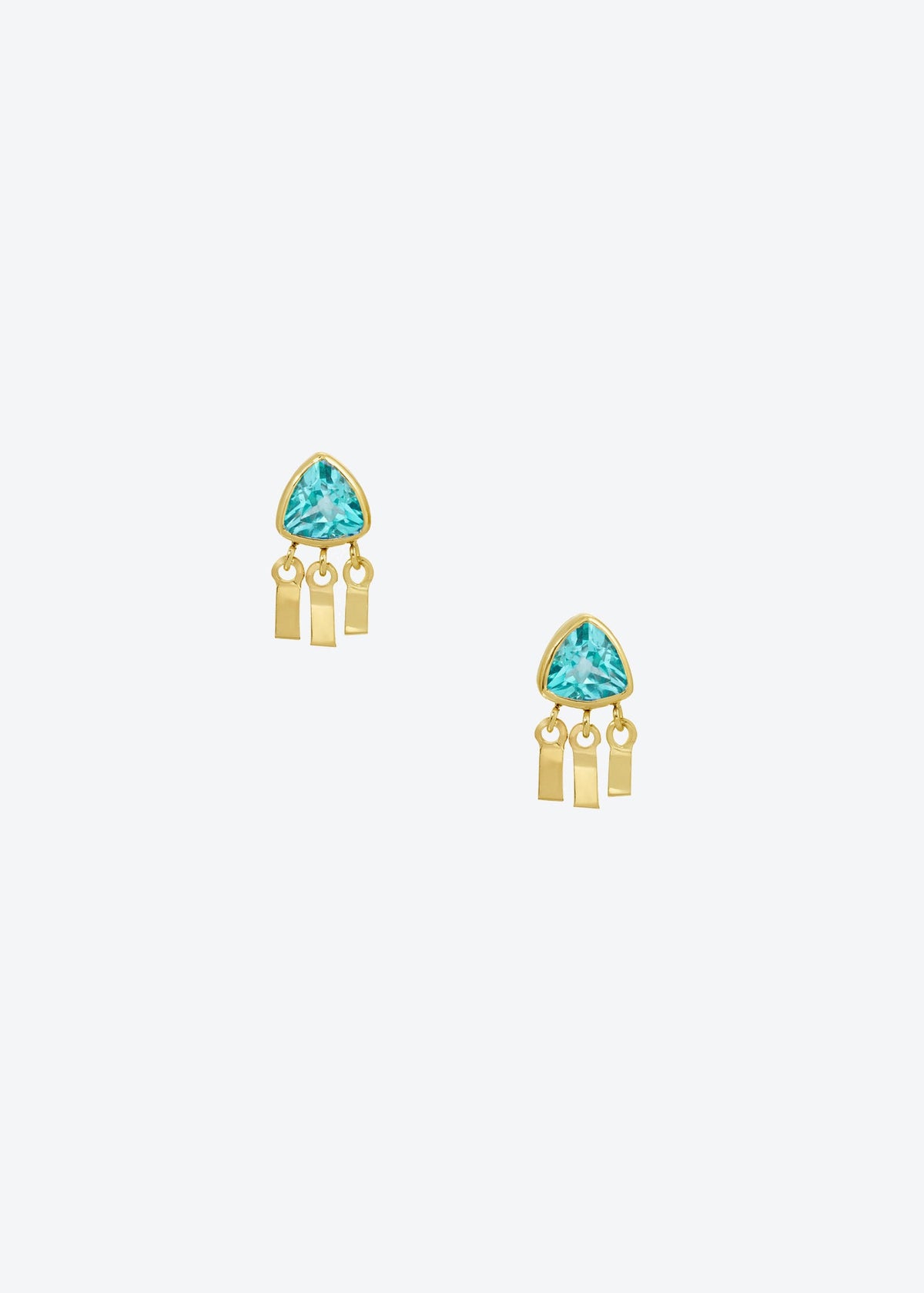 Golden Drop Studs in Apatite