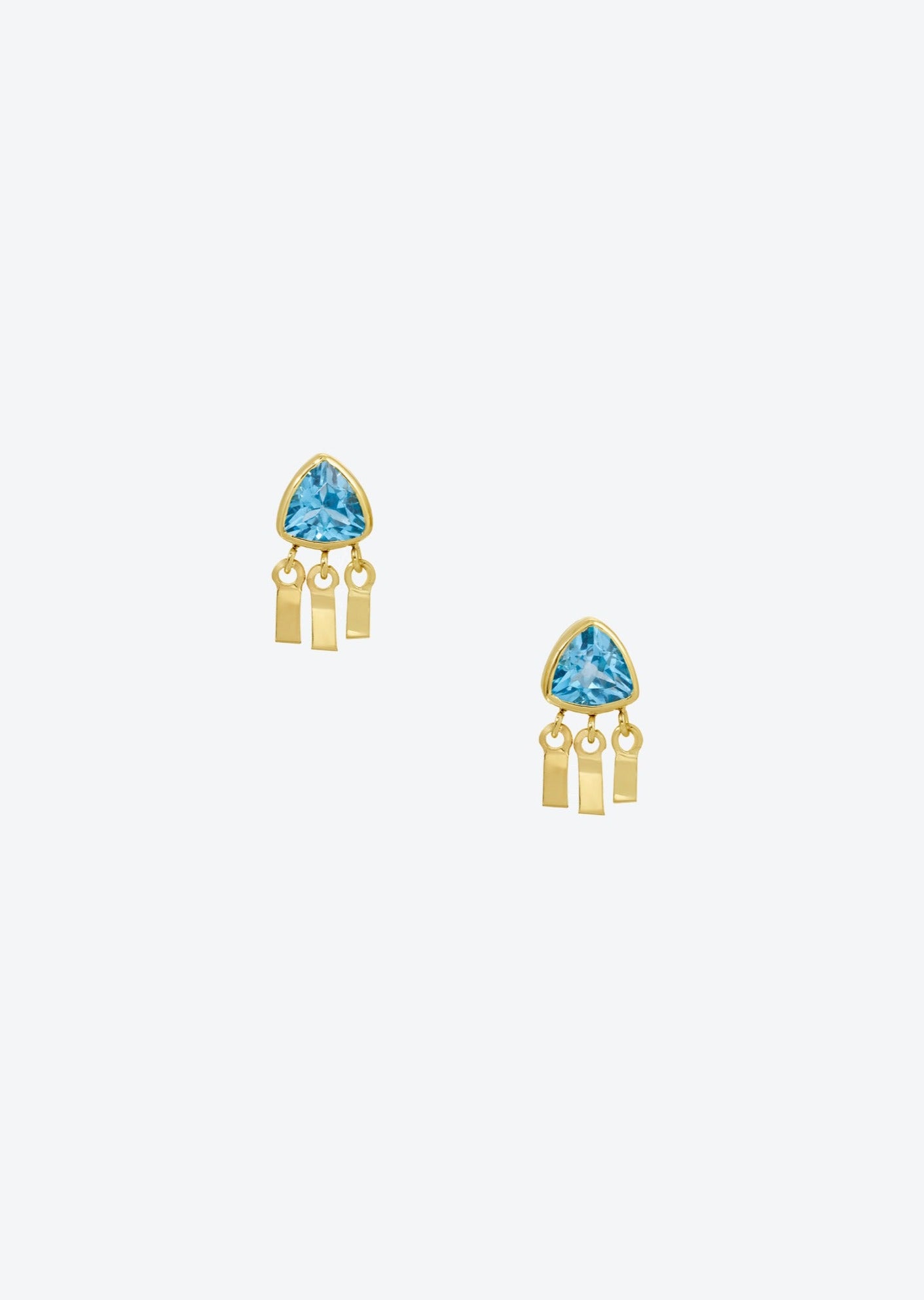 Gold Dangle Earrings with Topaz Christina Magdolna