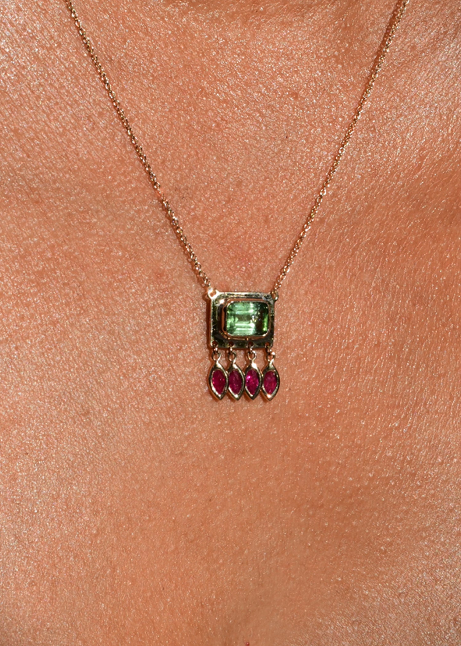 Summer Necklaces with tourmaline and ruby | Christina Magdolna