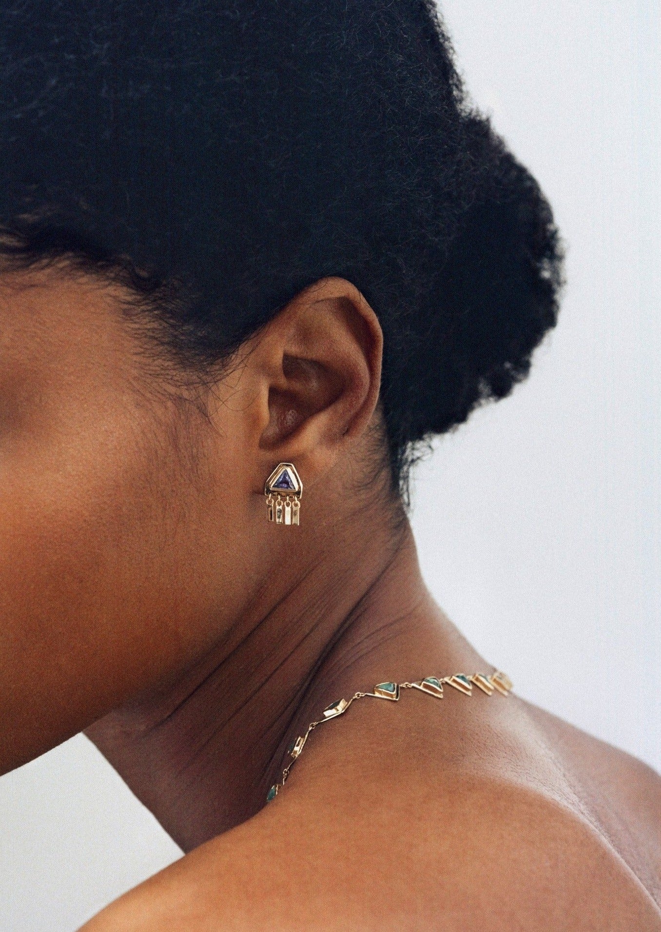 Tanzanite Triangle Earrings | Christina Magdolna