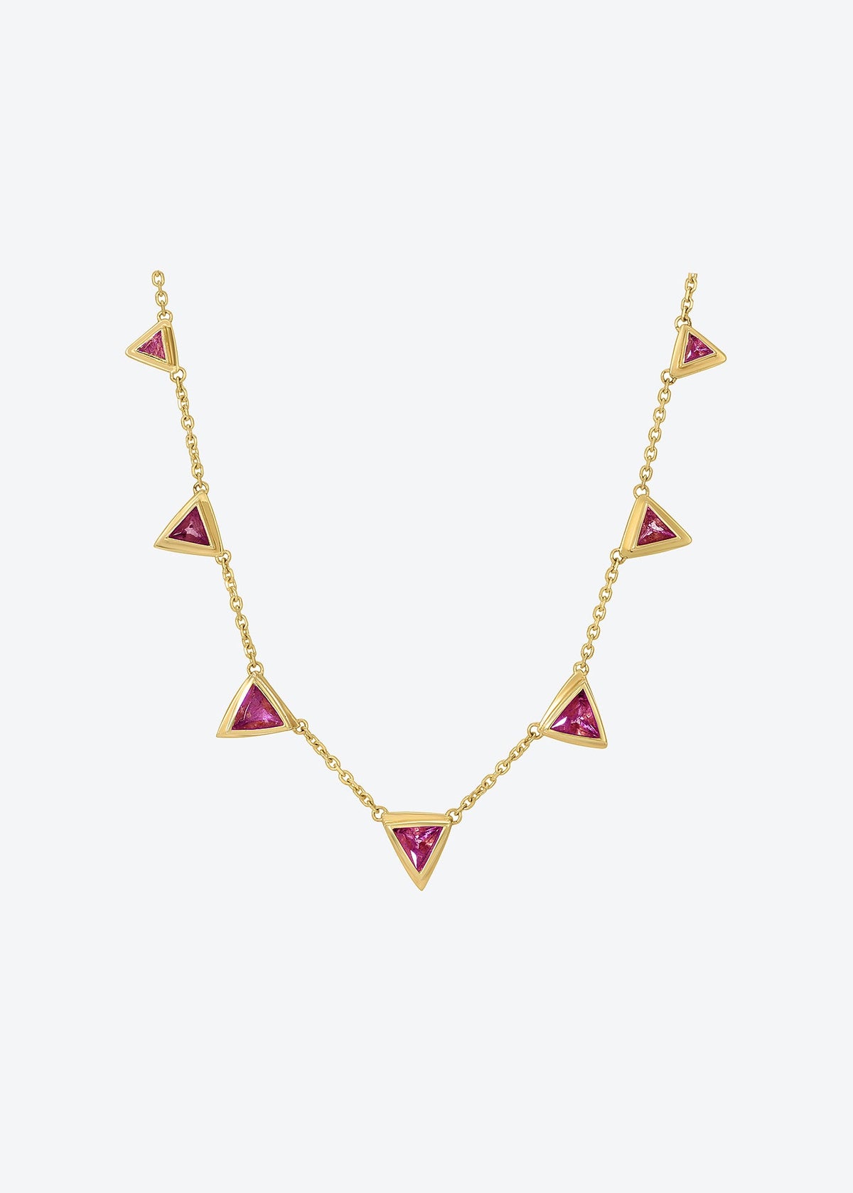7 Ruby Pyramid Necklace