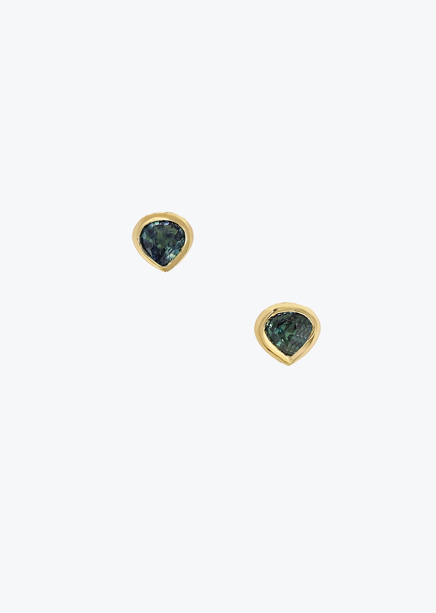 Blue Sapphire Ear Studs | Dainty Earrings | Christina Magdolna