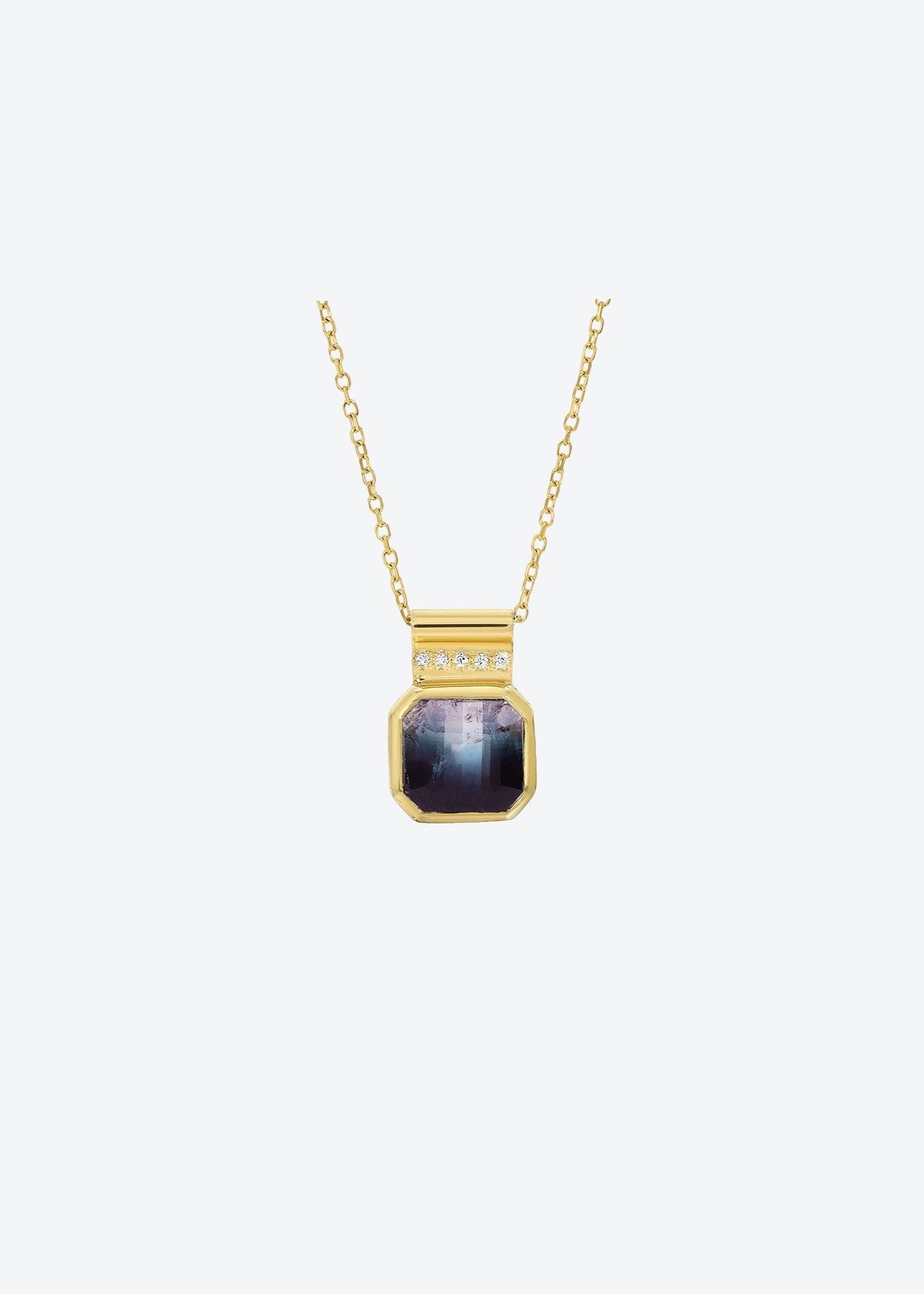 Tourmaline Jewelry | Diamond Pave Necklace | Christina Magdolna