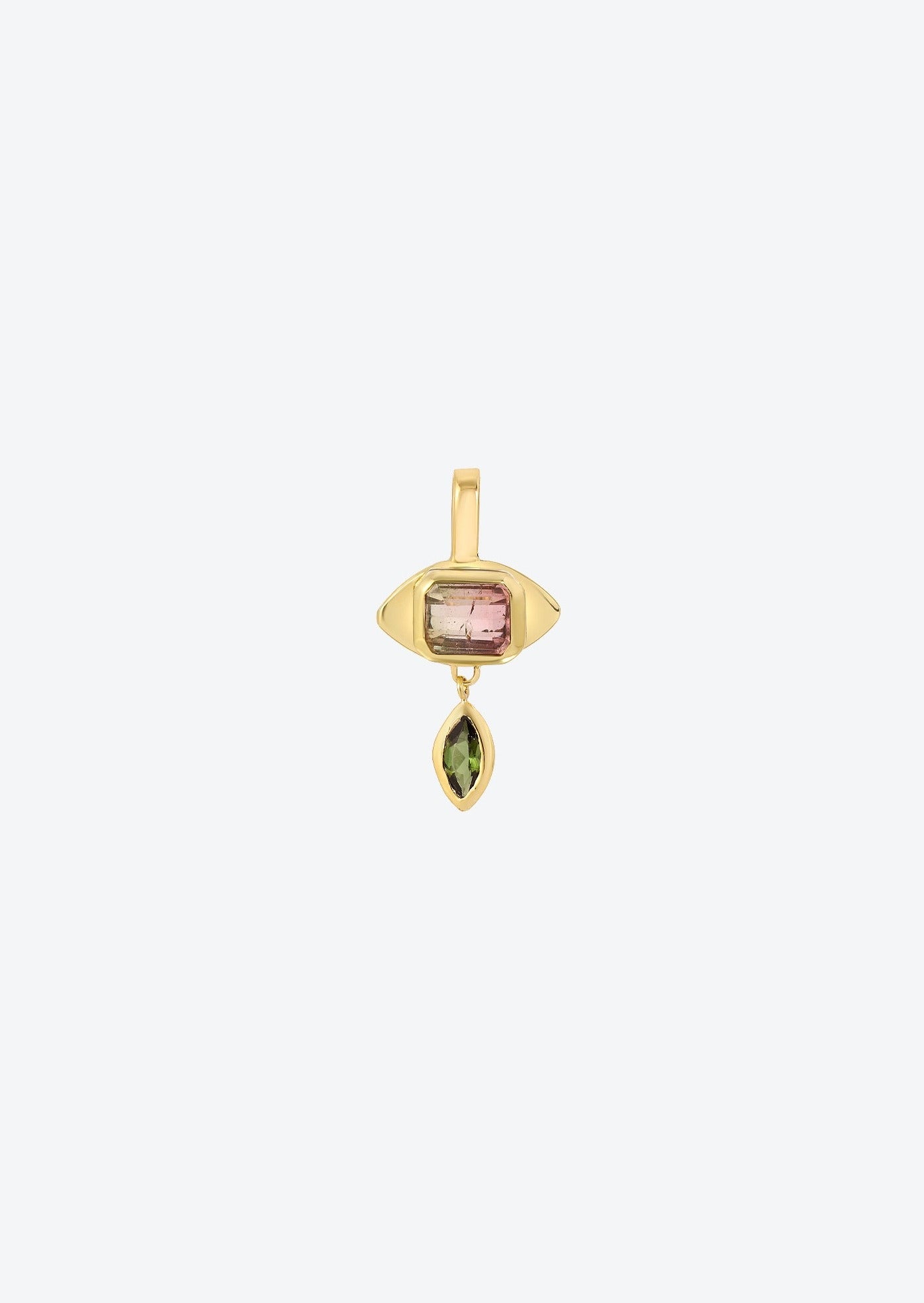 Evil Eye Pendant Gold with Pink Tourmaline | Christina Magdolna