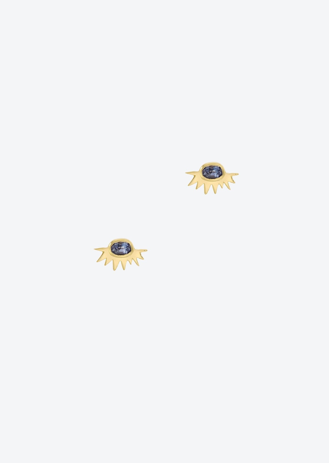 Blue Stud Earrings in Gold | Christina Magdolna