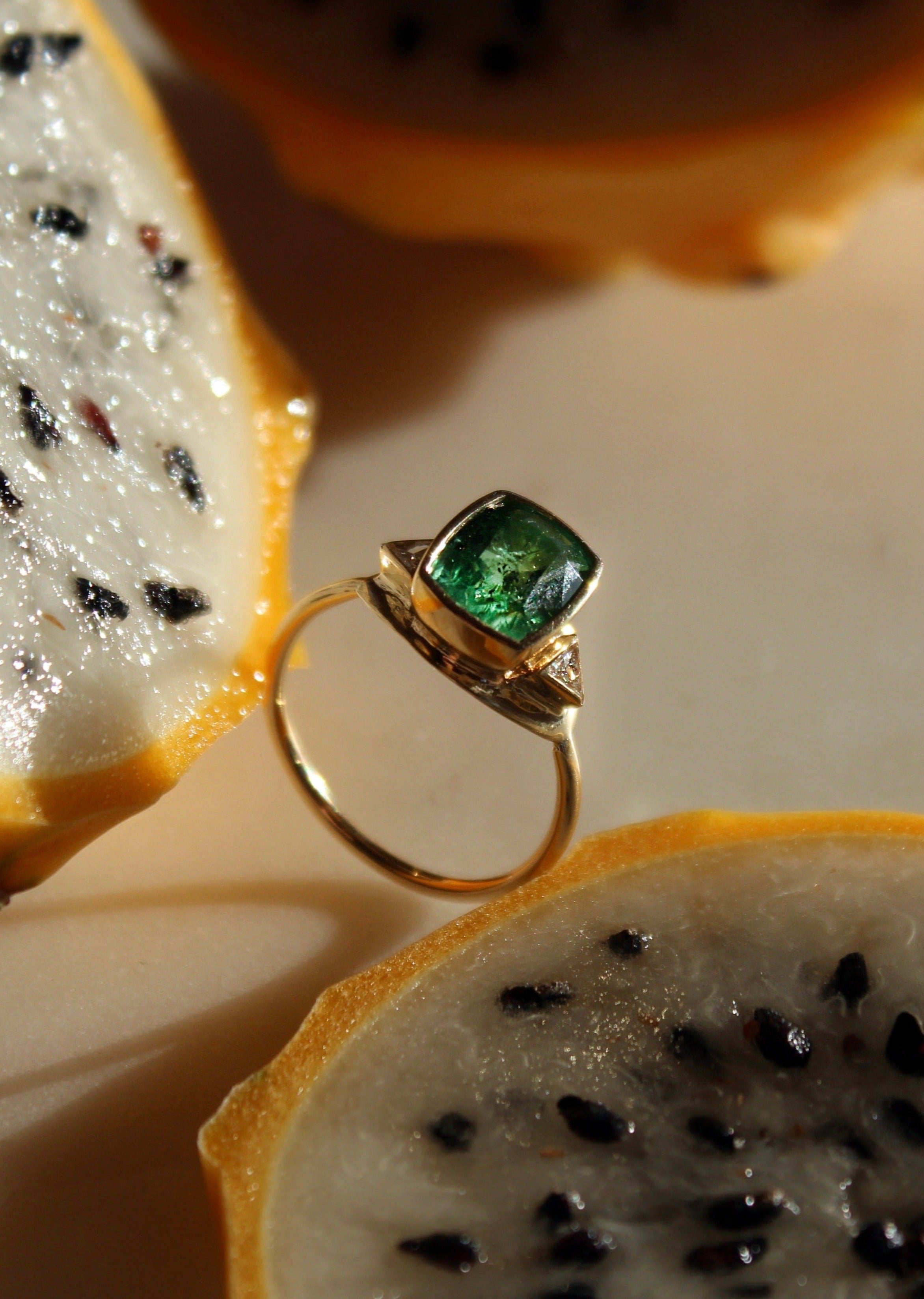 Tourmaline and diamond ring | Christina Magdolna