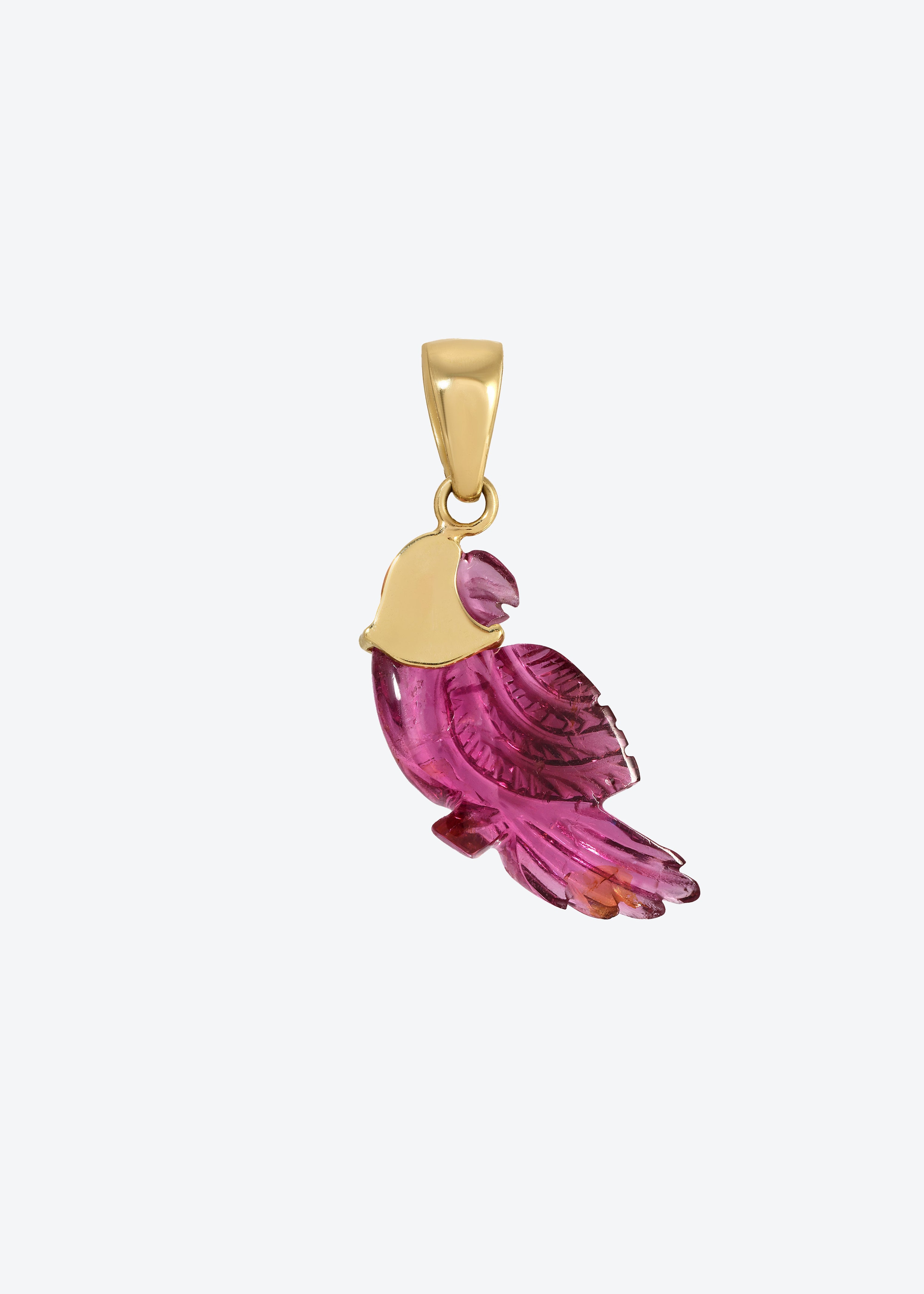 Parrot Pendant in Pink Tourmaline