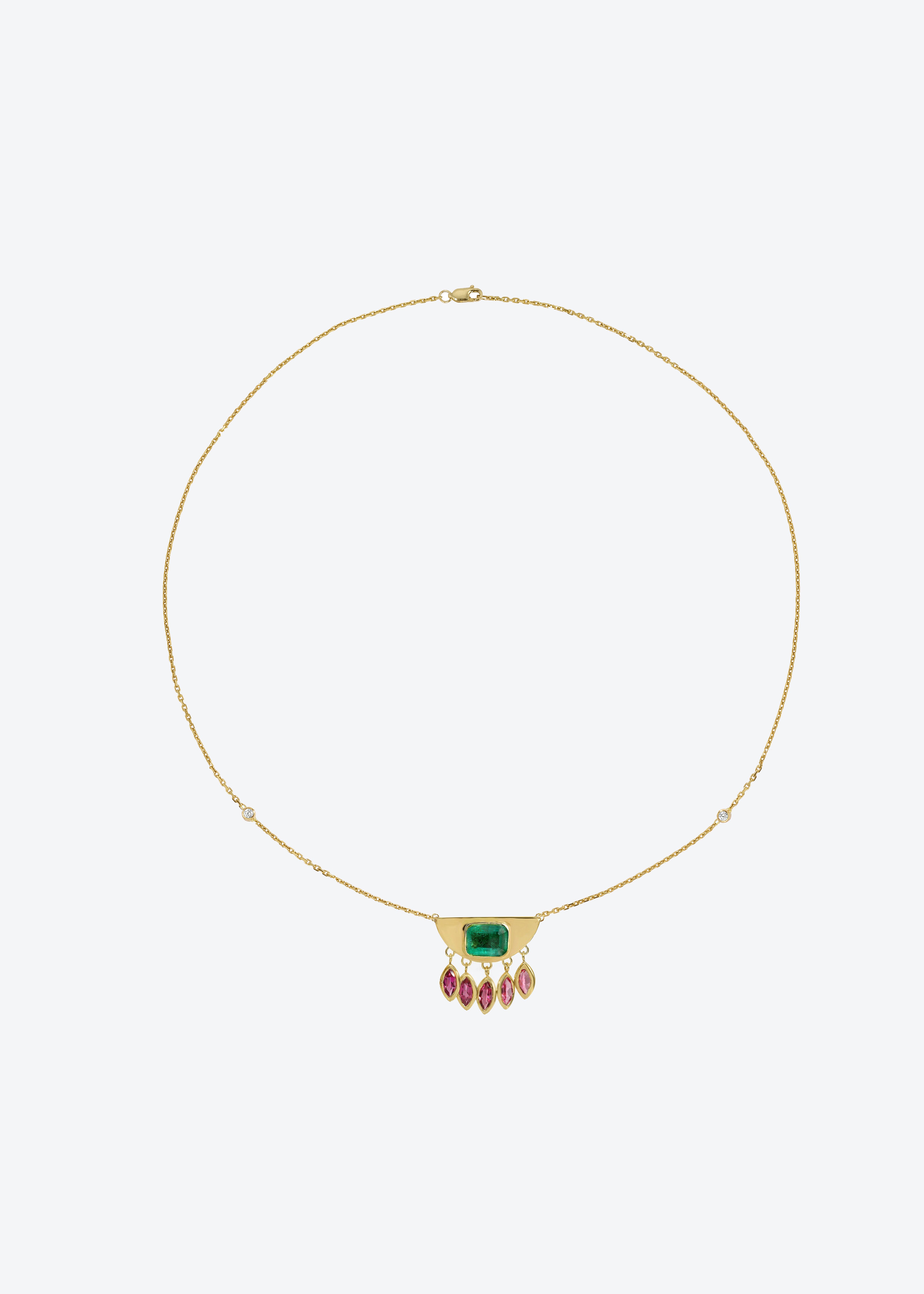 Half Moon Necklace • Emerald