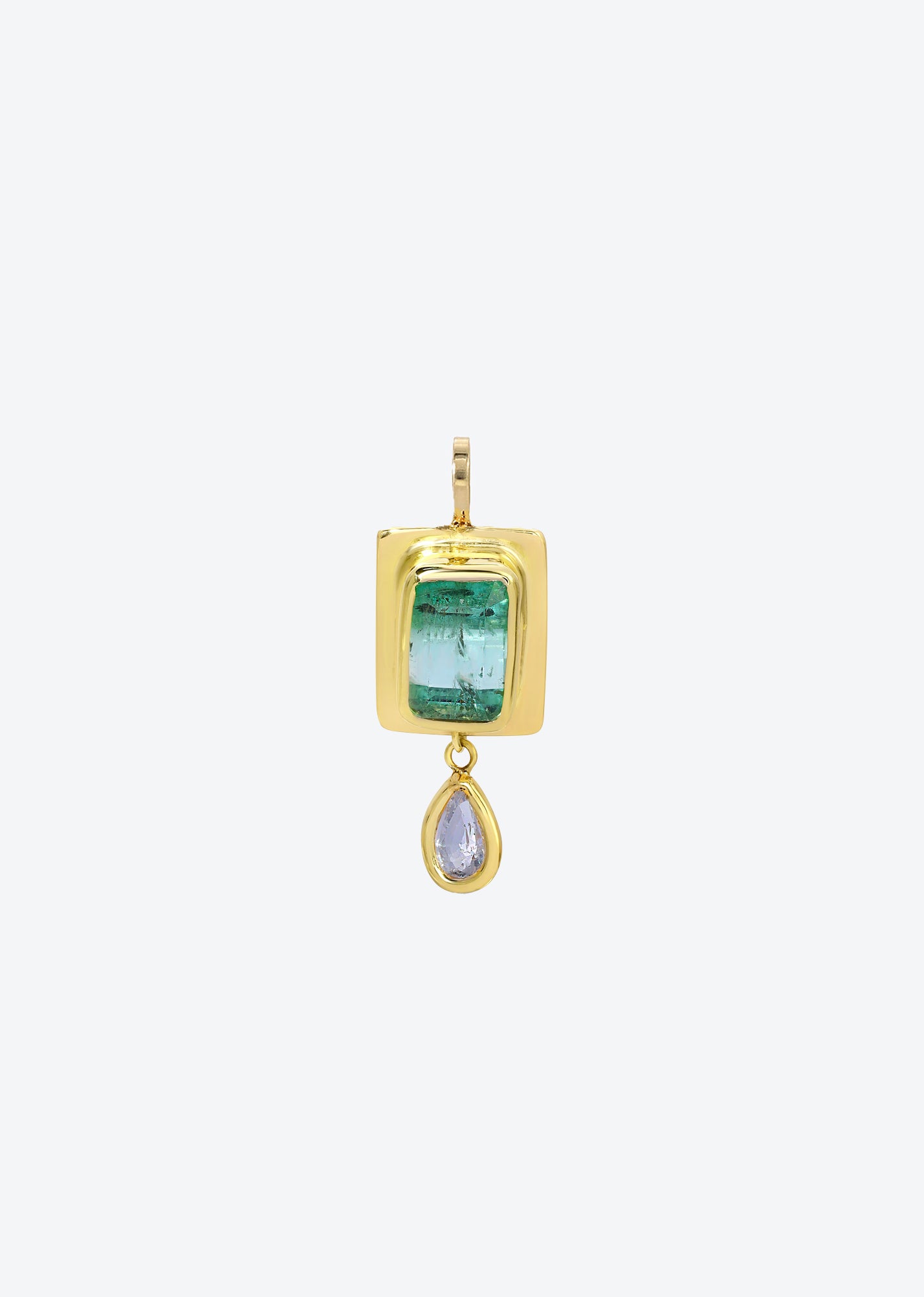 Blue tourmaline | Gold Pendant | Christina Magdolna