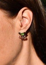 Green Aztec Rain Earrings