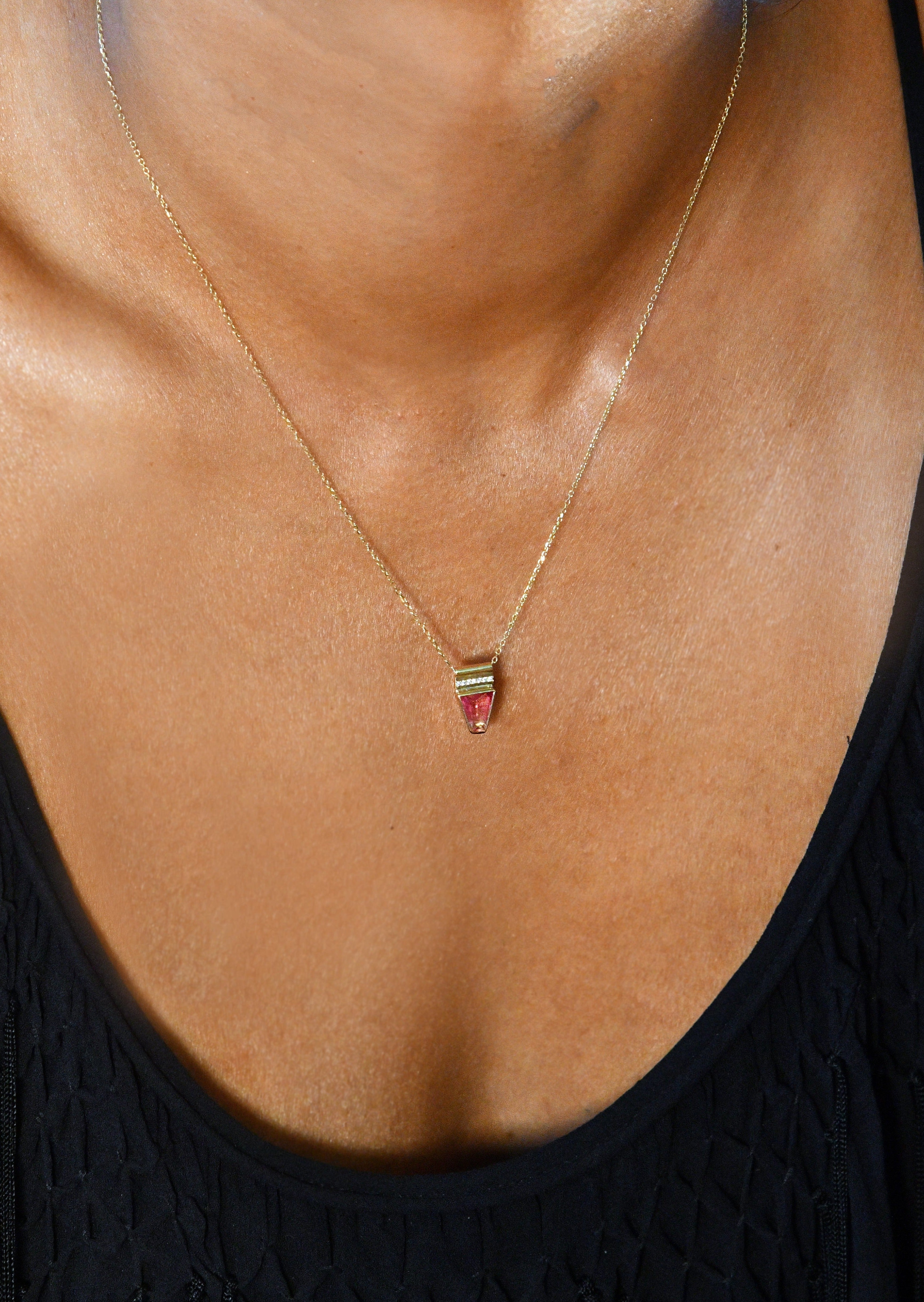 Pink Tourmaline Necklaces | Christina Magdolna