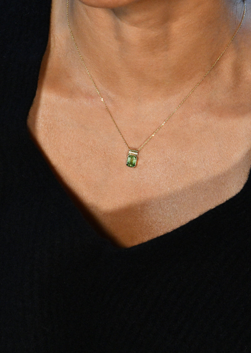 Stardust Necklace in Green Tourmaline