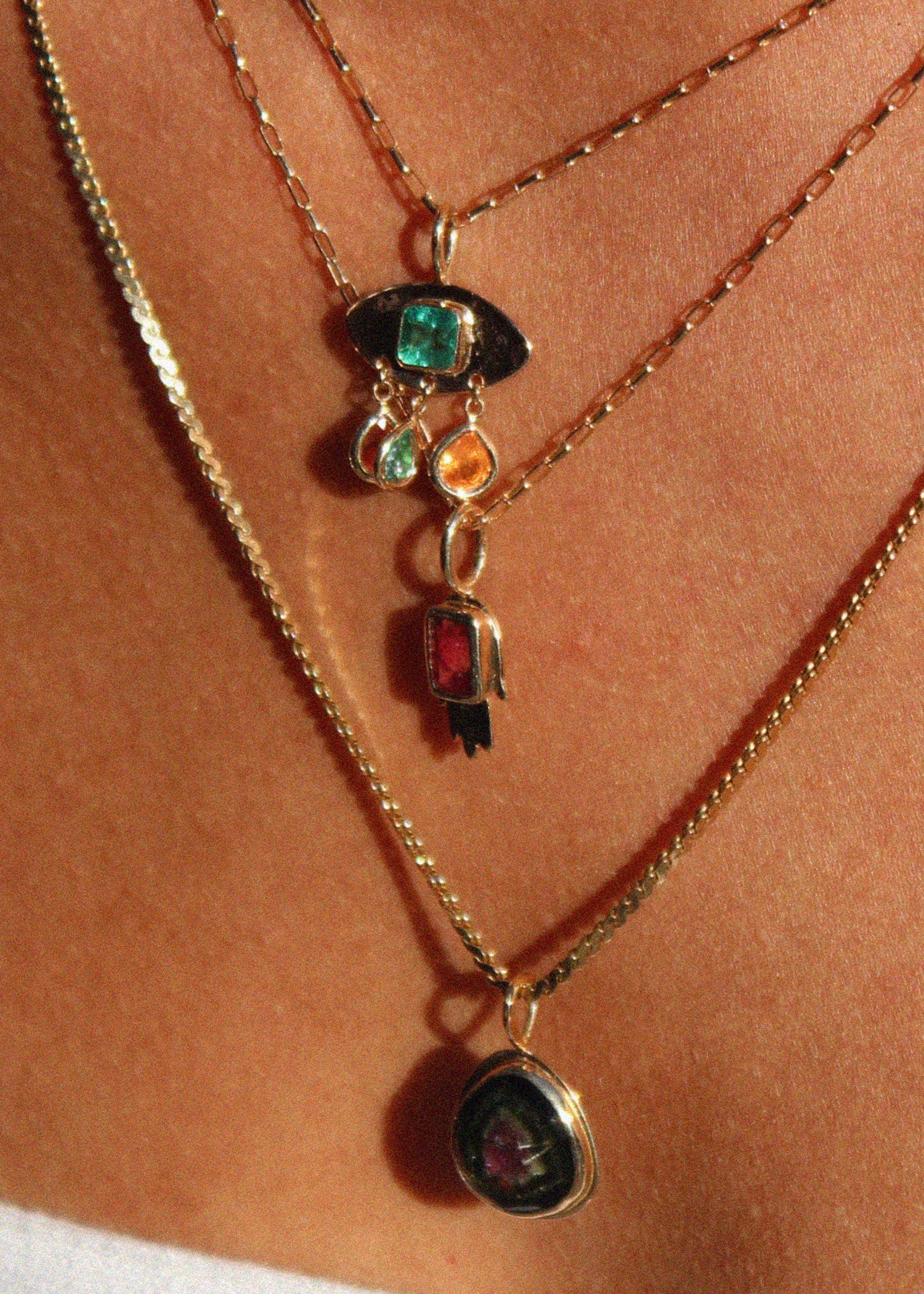 Emerald Eye Dangle Pendant