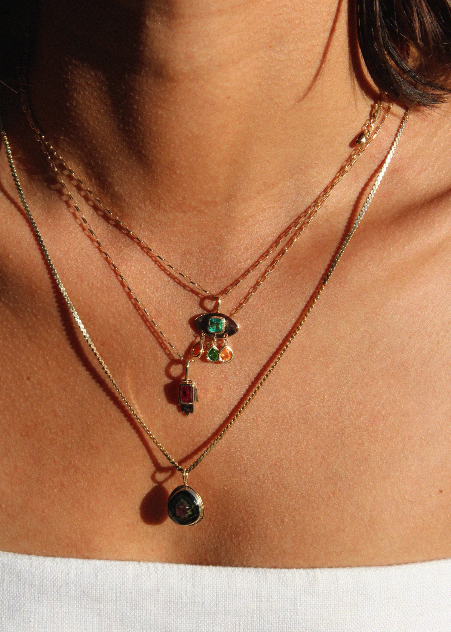 Emerald Eye Dangle Pendant