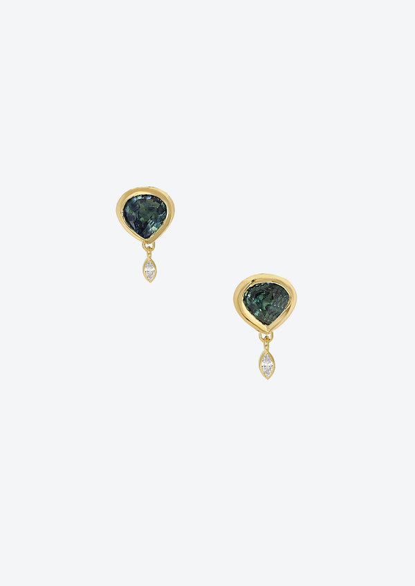 Sapphire Droplet Earrings