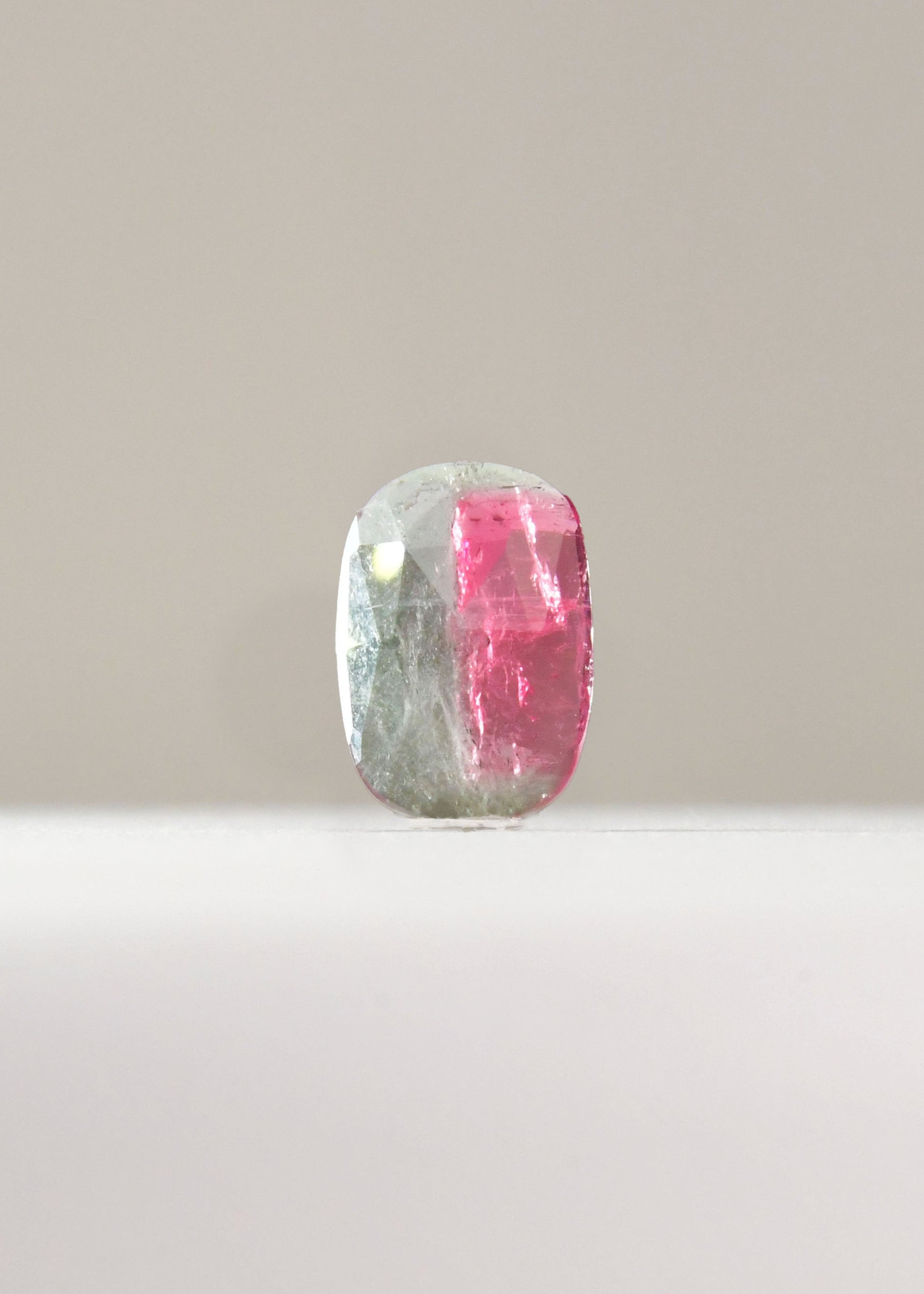 Bicolor Tourmaline Rosecut | Raspberry & Mint