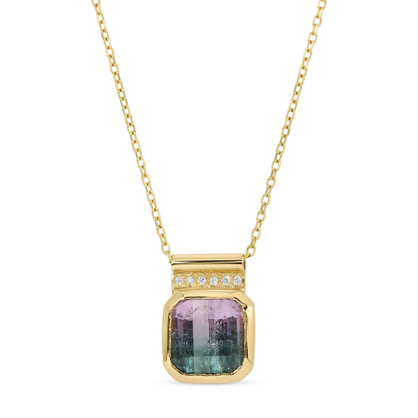 Stardust Necklace in Lilac Bicolor Tourmaline