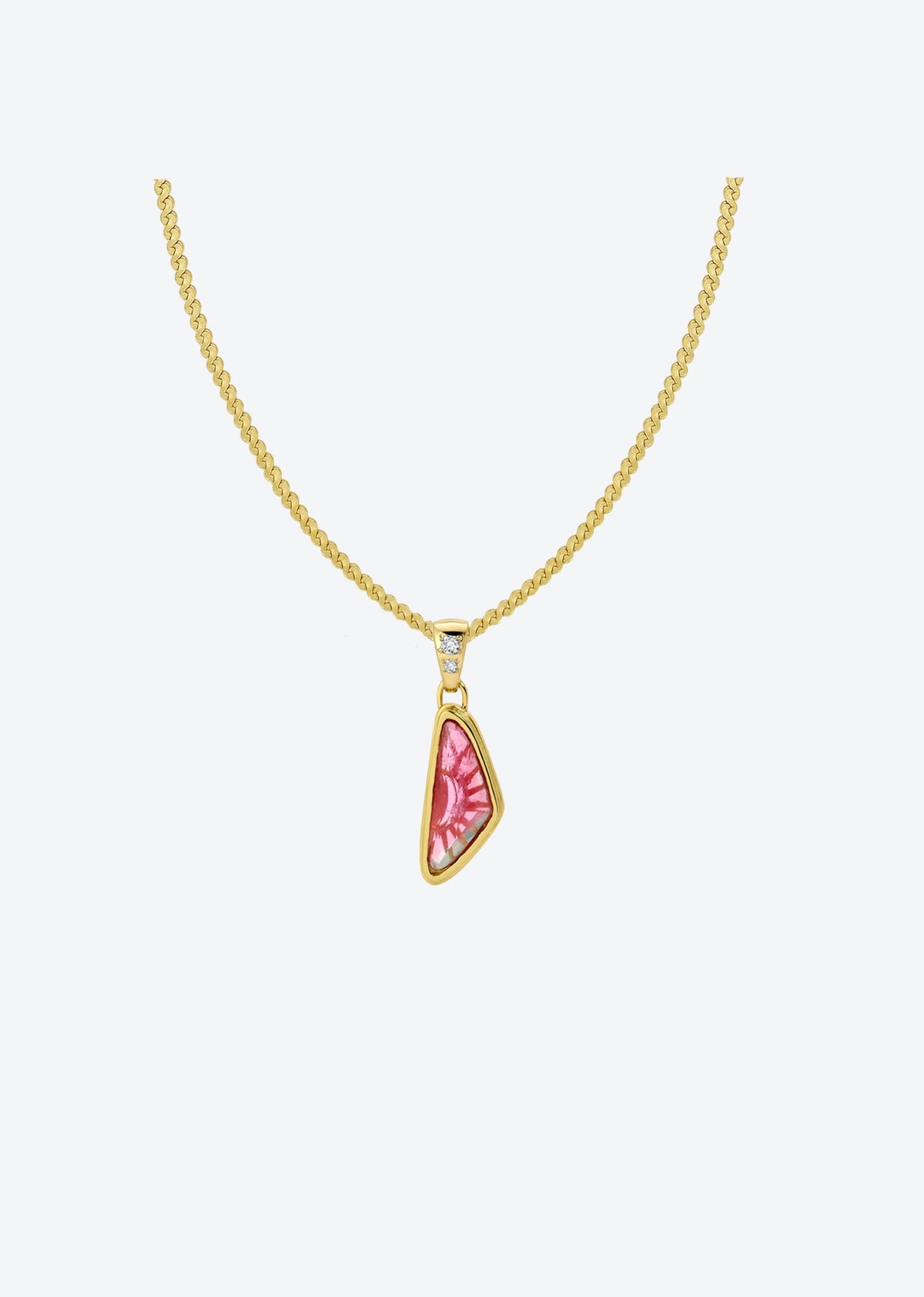 Sun & Stars Pendant in Watermelon Tourmaline