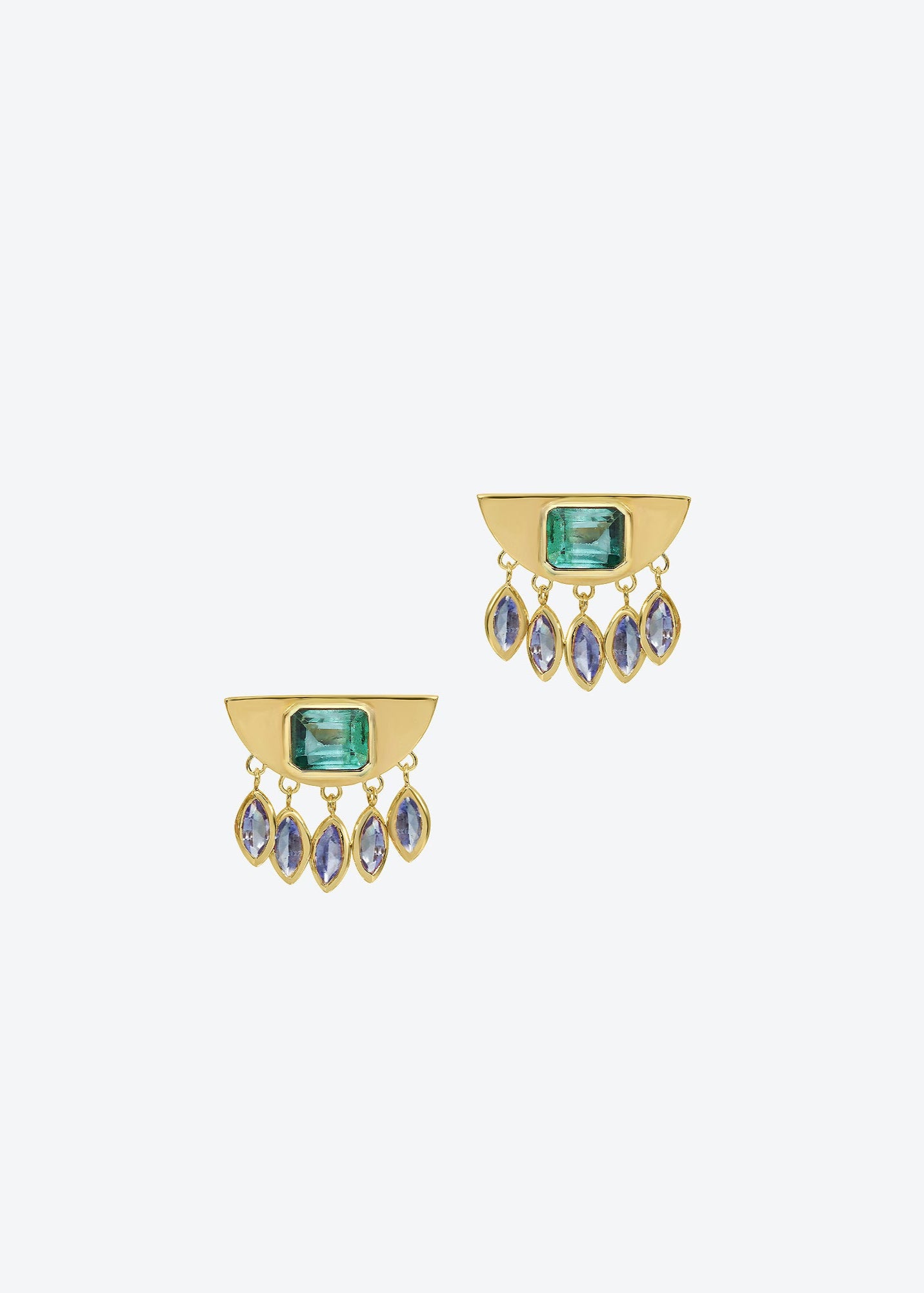 Blue Aztec Rain Earrings