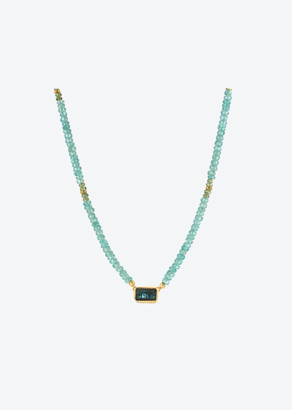 Beaded Necklace in Apatite