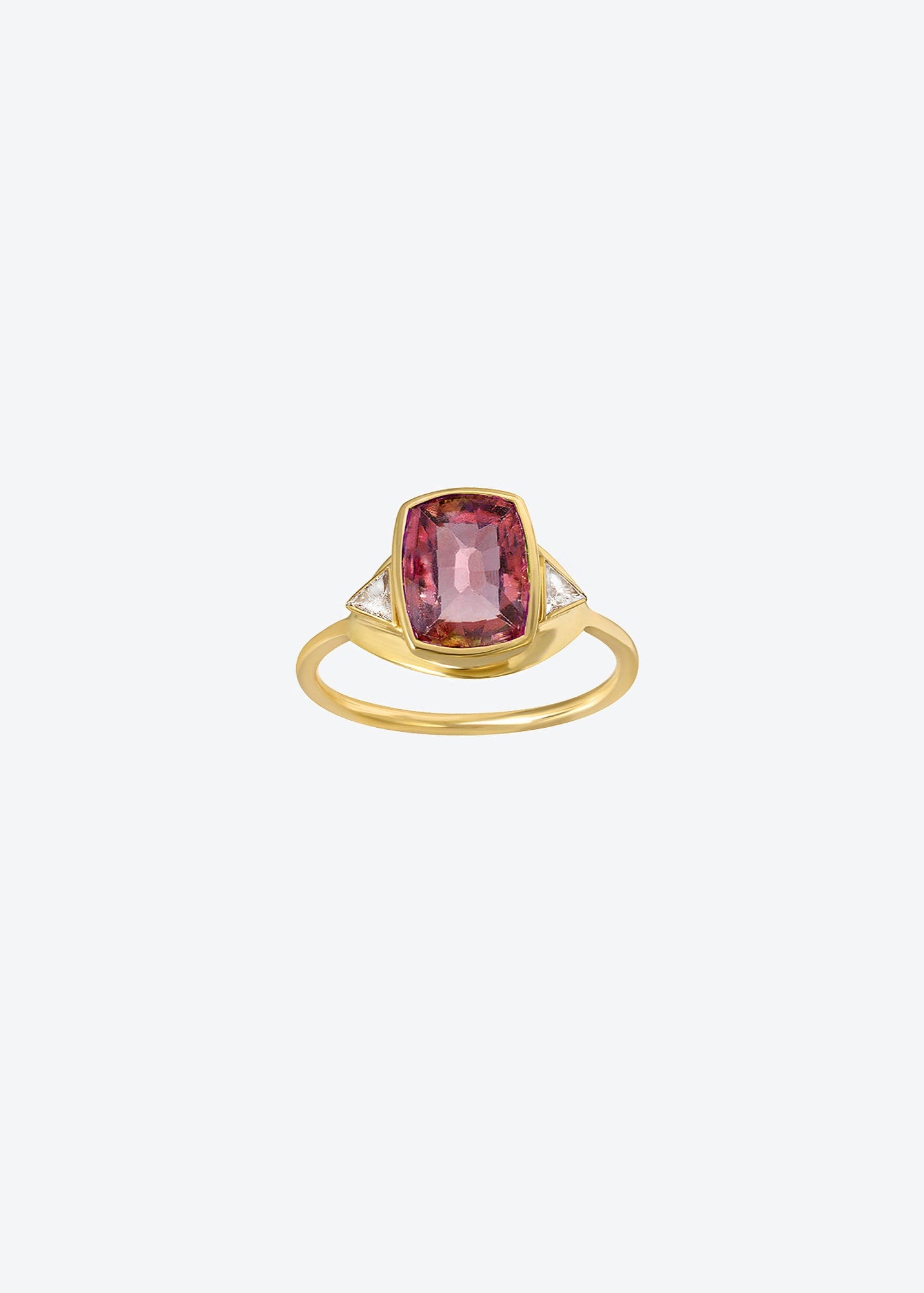 Diamond Eye Ring in Pink Tourmaline