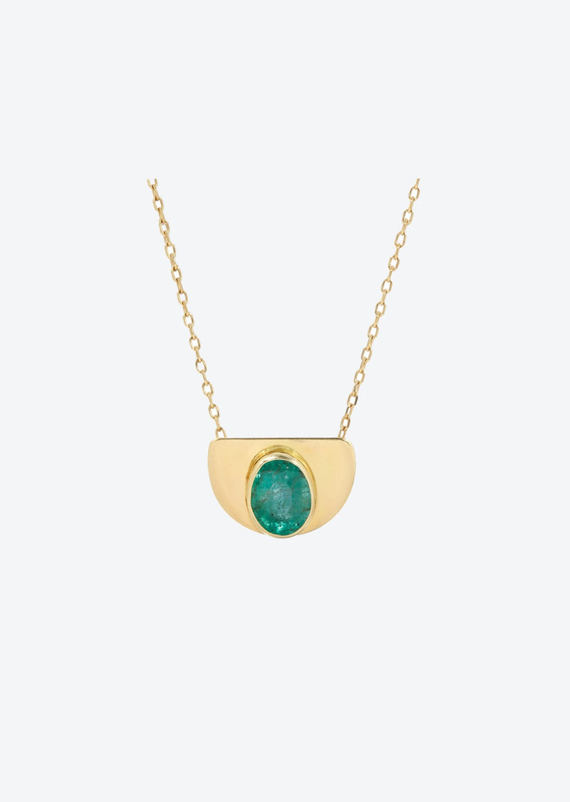 Emerald Shield Necklace