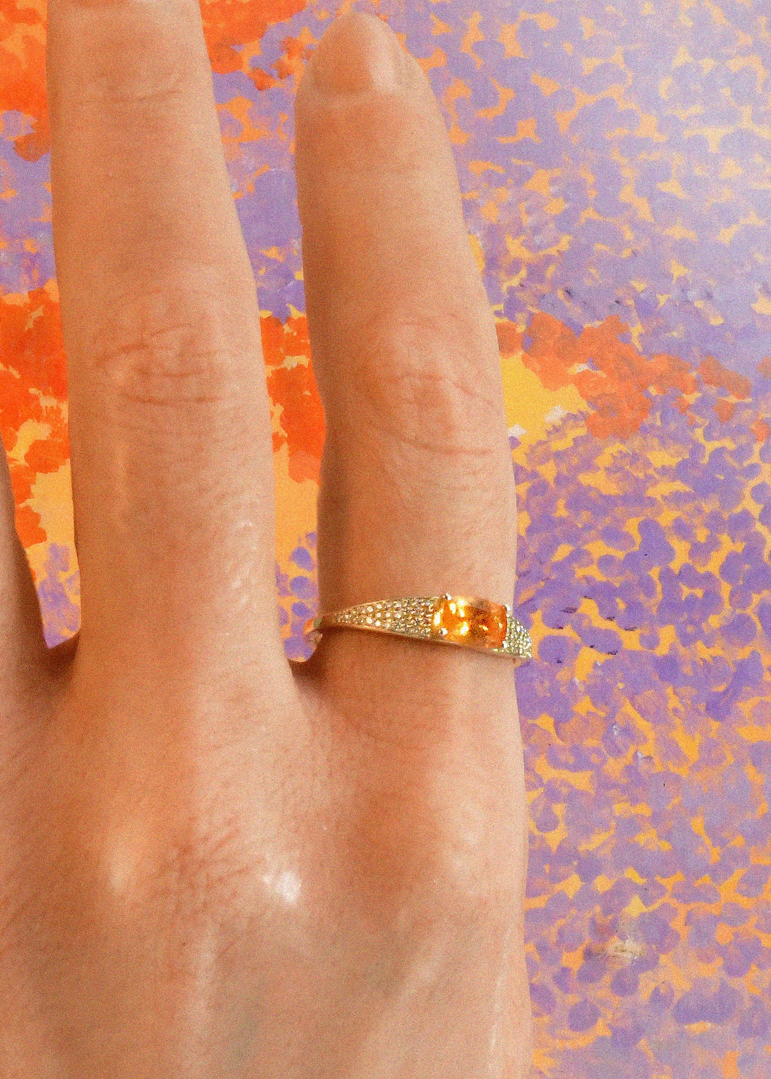 Eye Candy Ring in Orange Garnet