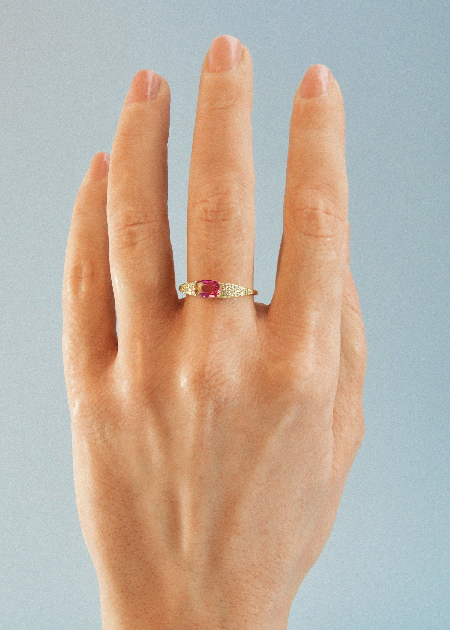 Eye Candy Ring in Bicolor Pink Tourmaline