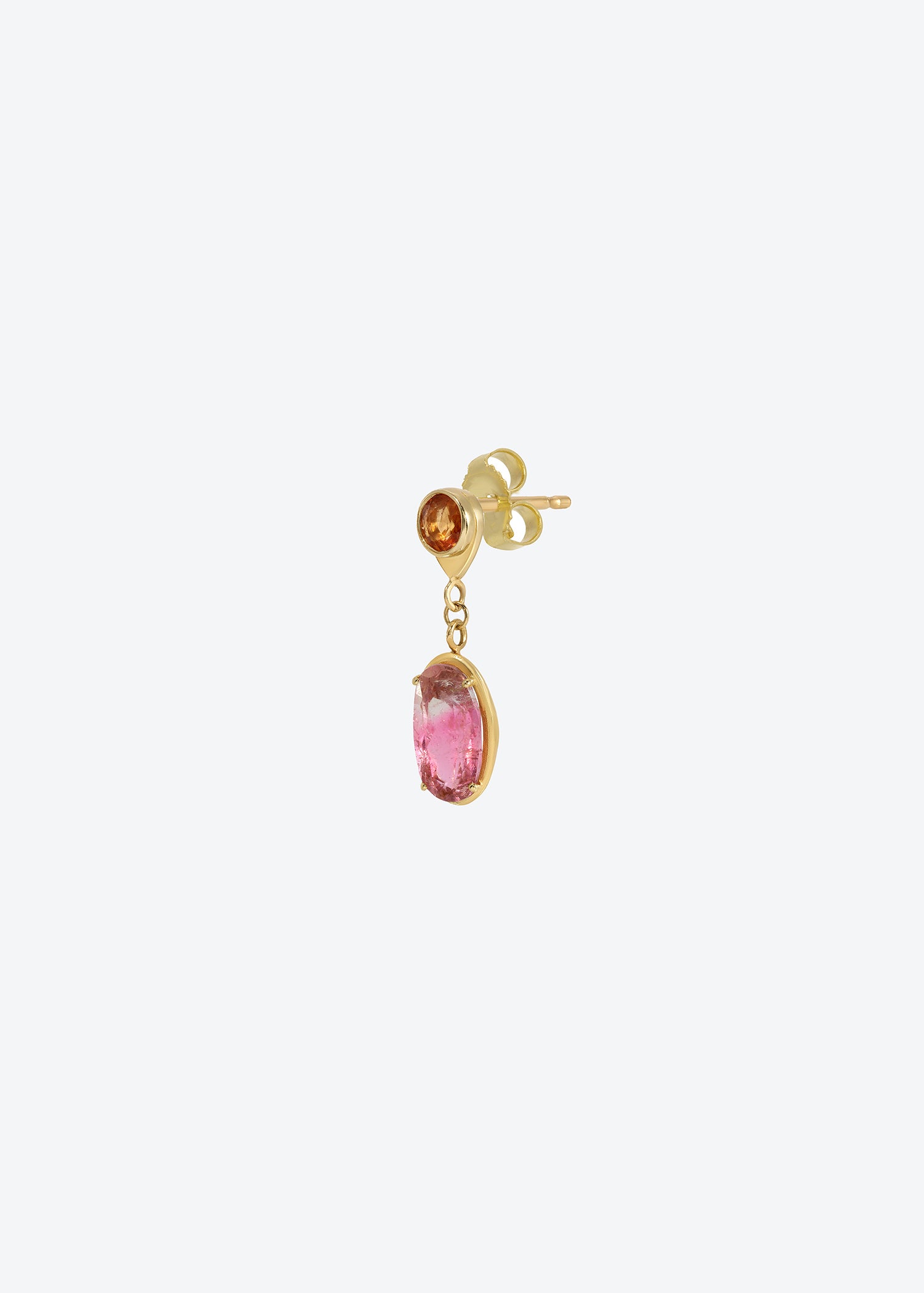 Little Gem Earring in Sapphire & Tourmaline