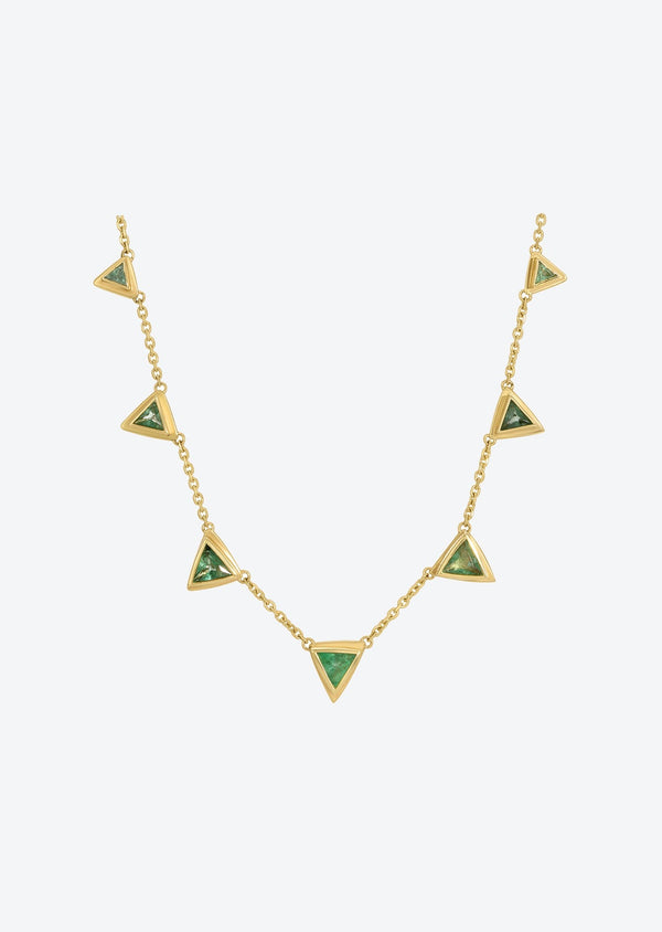 7 Emerald Pyramid Necklace
