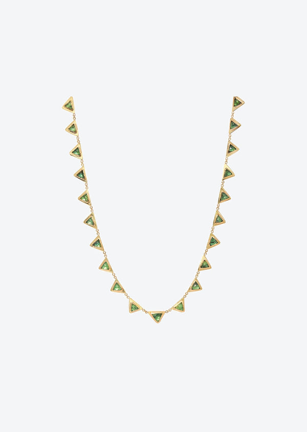 Emerald Pyramid Necklace
