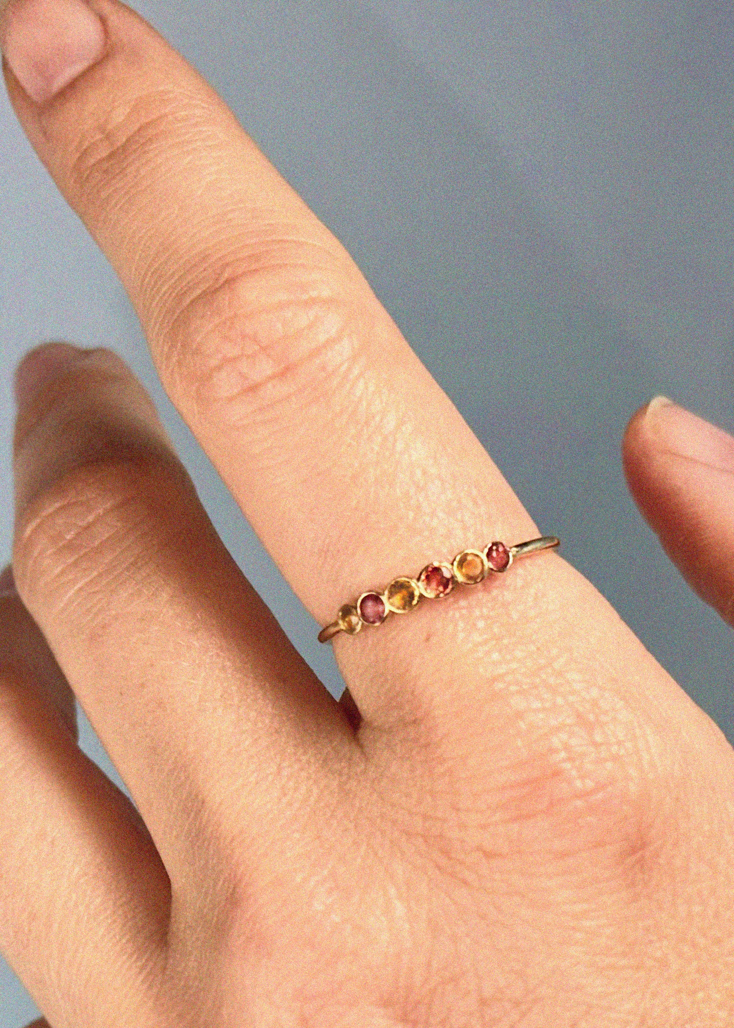 Sapphire Sunset Ring
