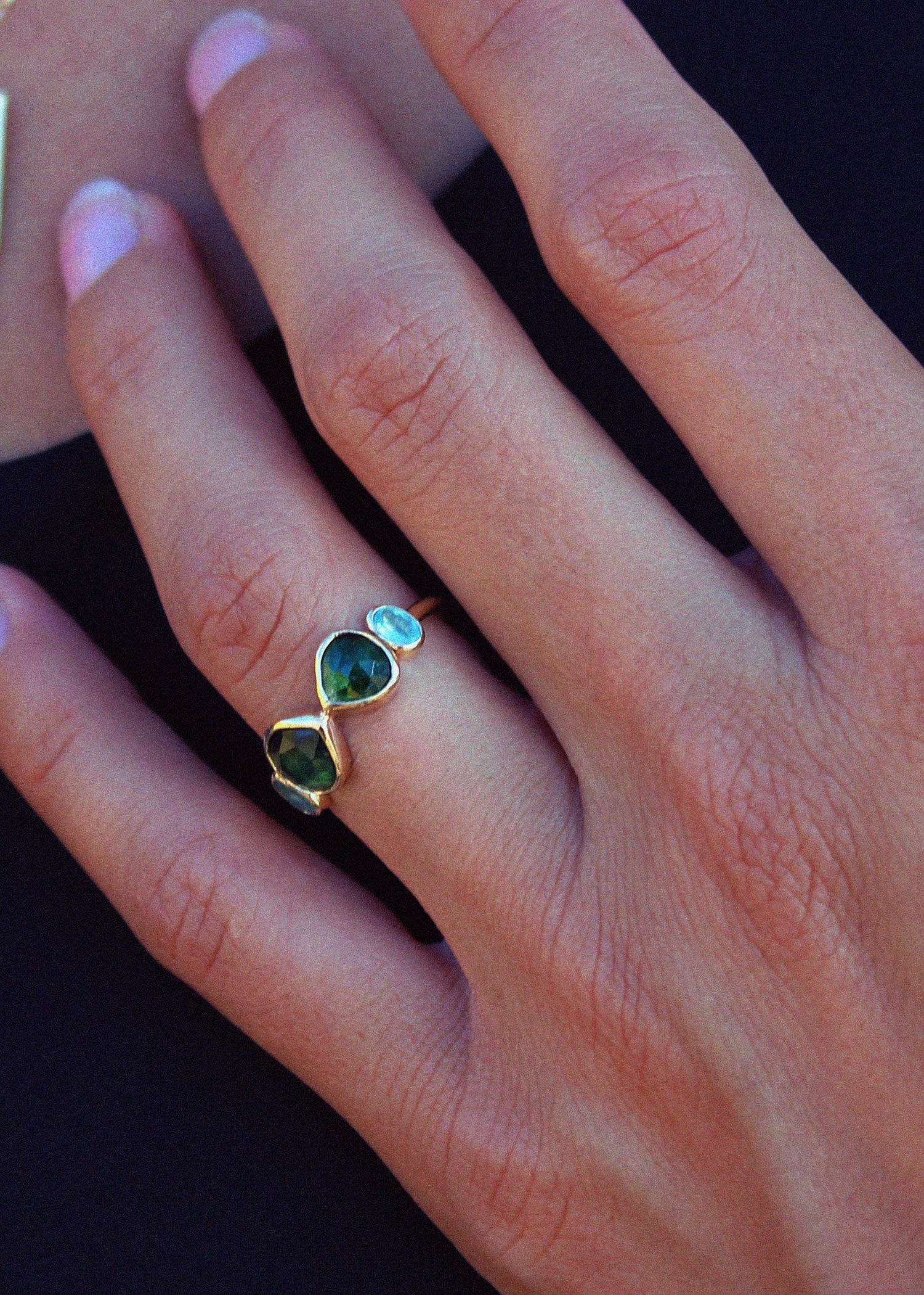 Tourmaline and Topaz Ring