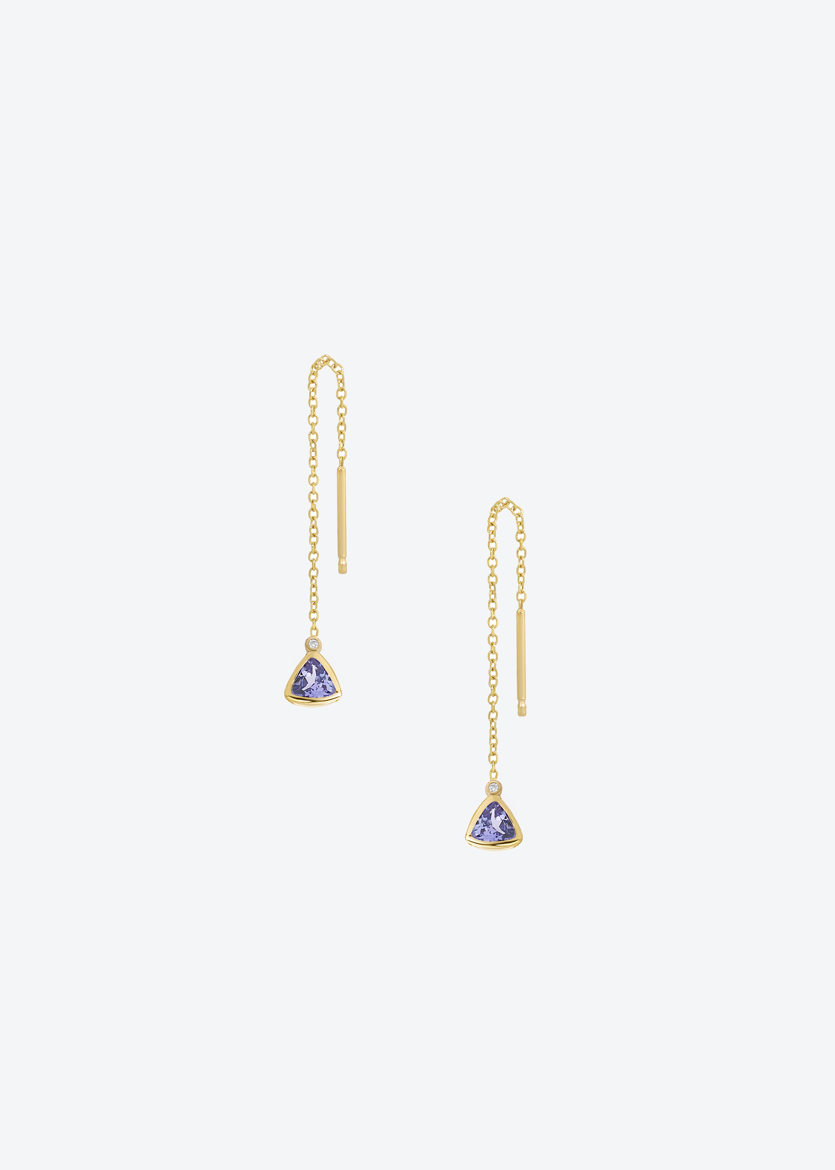 Threader Earrings in Tanzanite