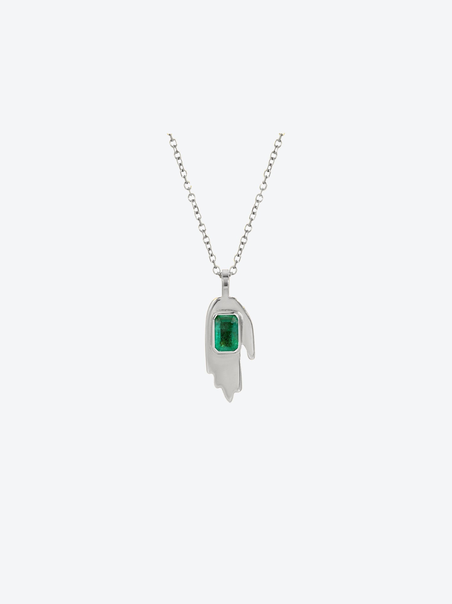 Tiny Hand Necklace in Silver