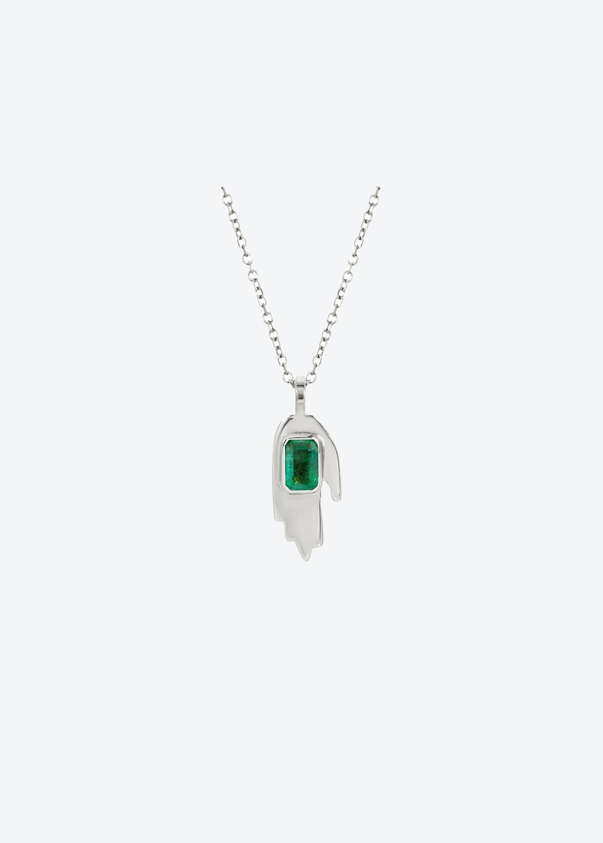 Tiny Hand Necklace in Silver