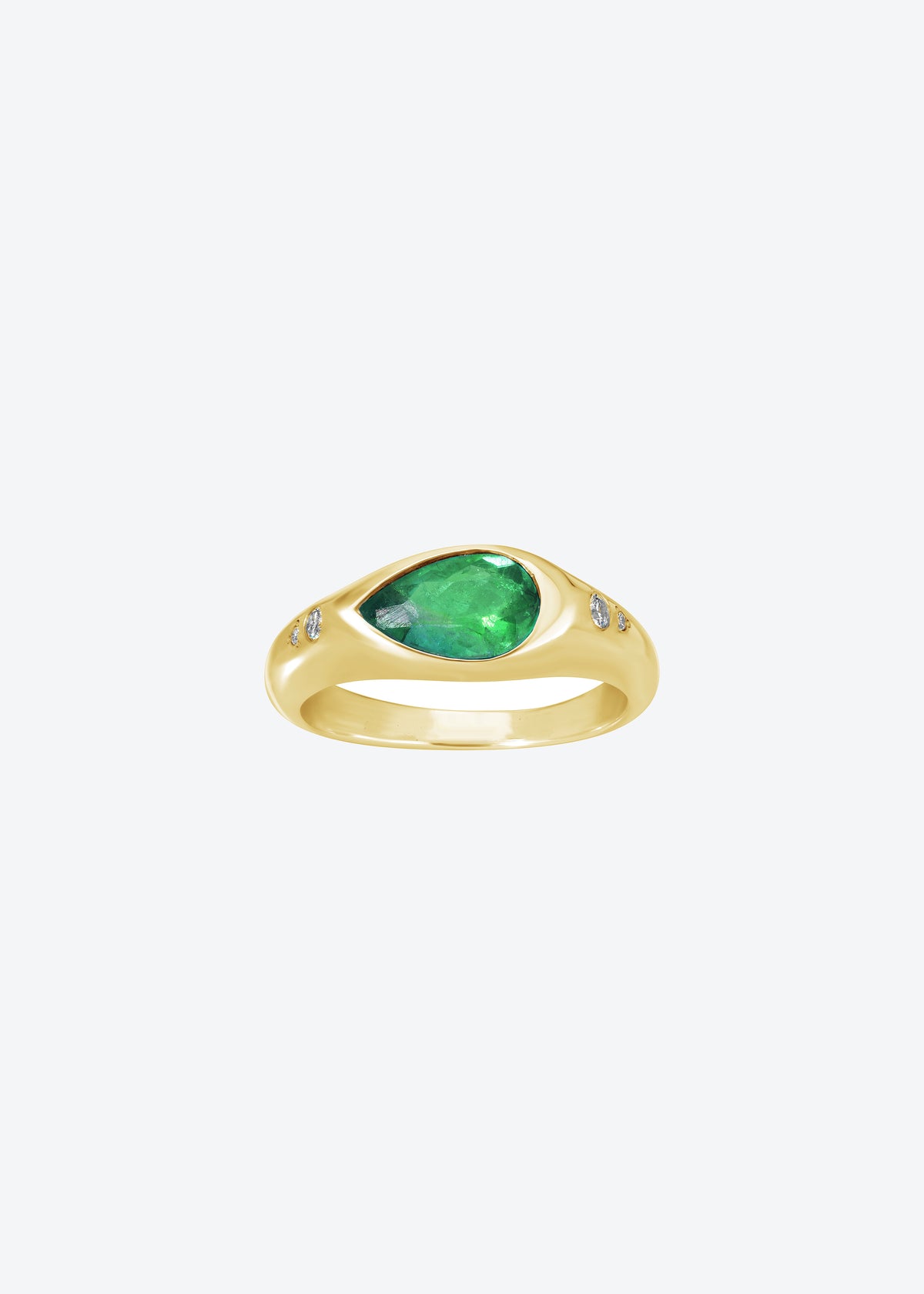 Shooting Star Emerald Ring