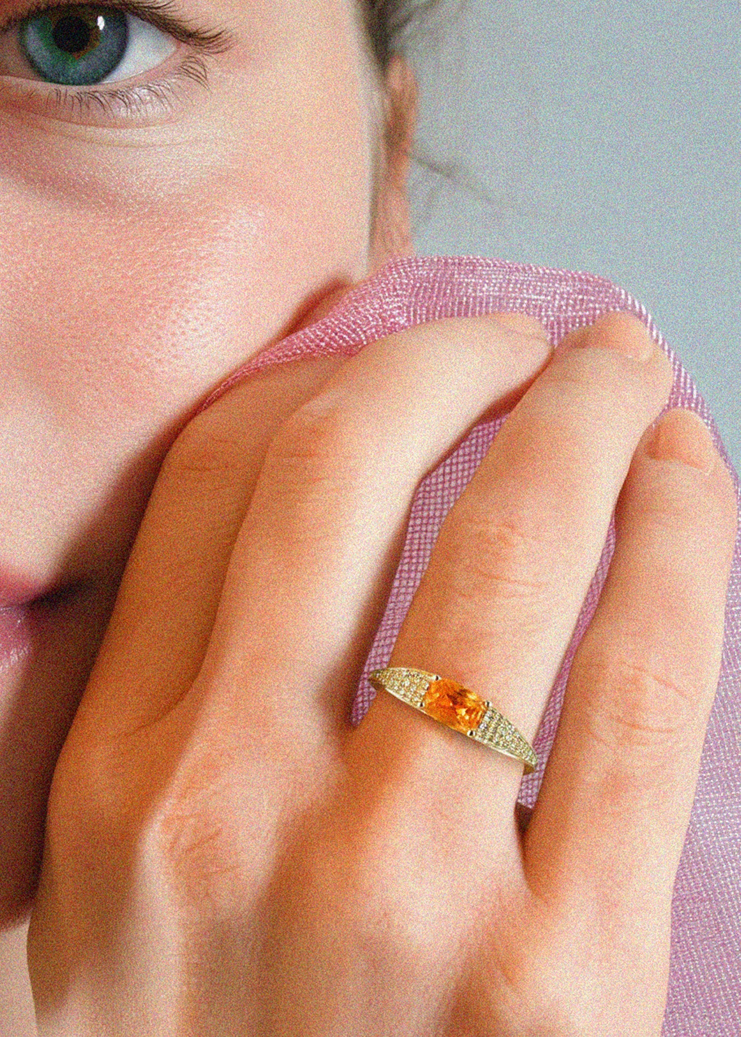 Eye Candy Ring in Orange Garnet
